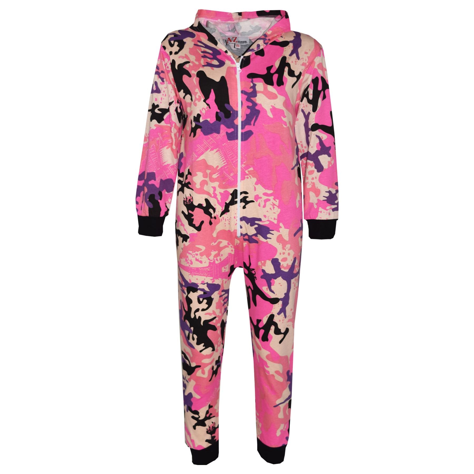 Kids Girls Boys Camouflage Print All In One Onesie