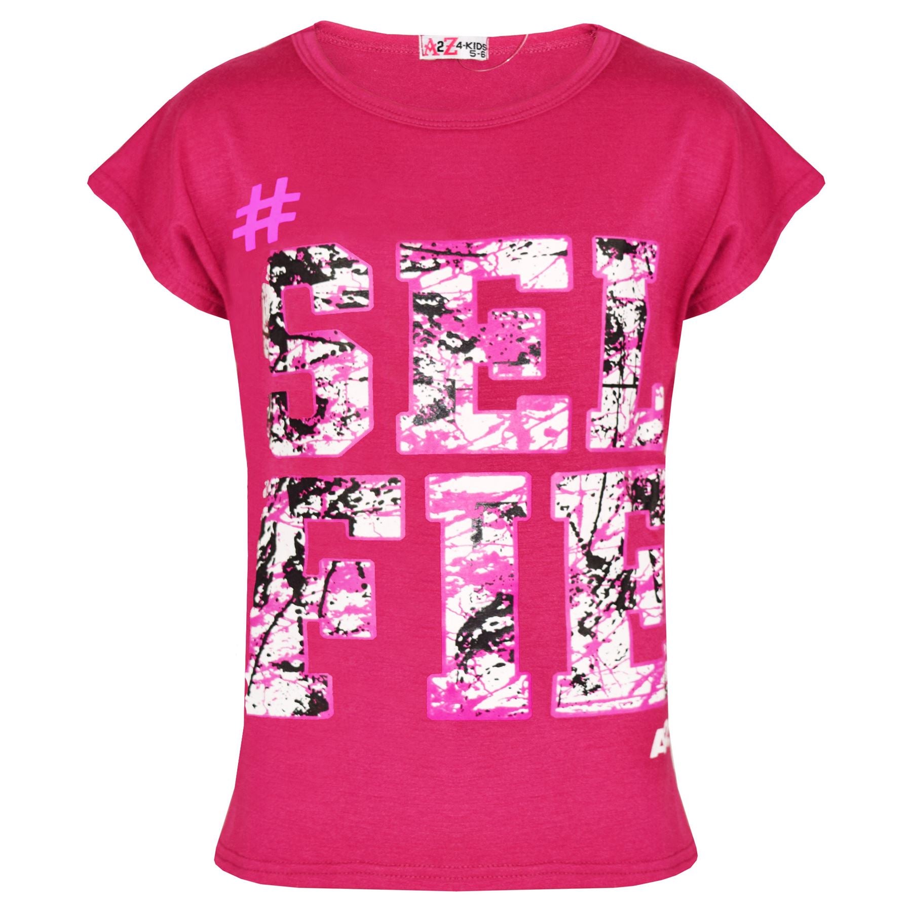 Kids Girls Love Selfie Printed Top & Legging Splash Set