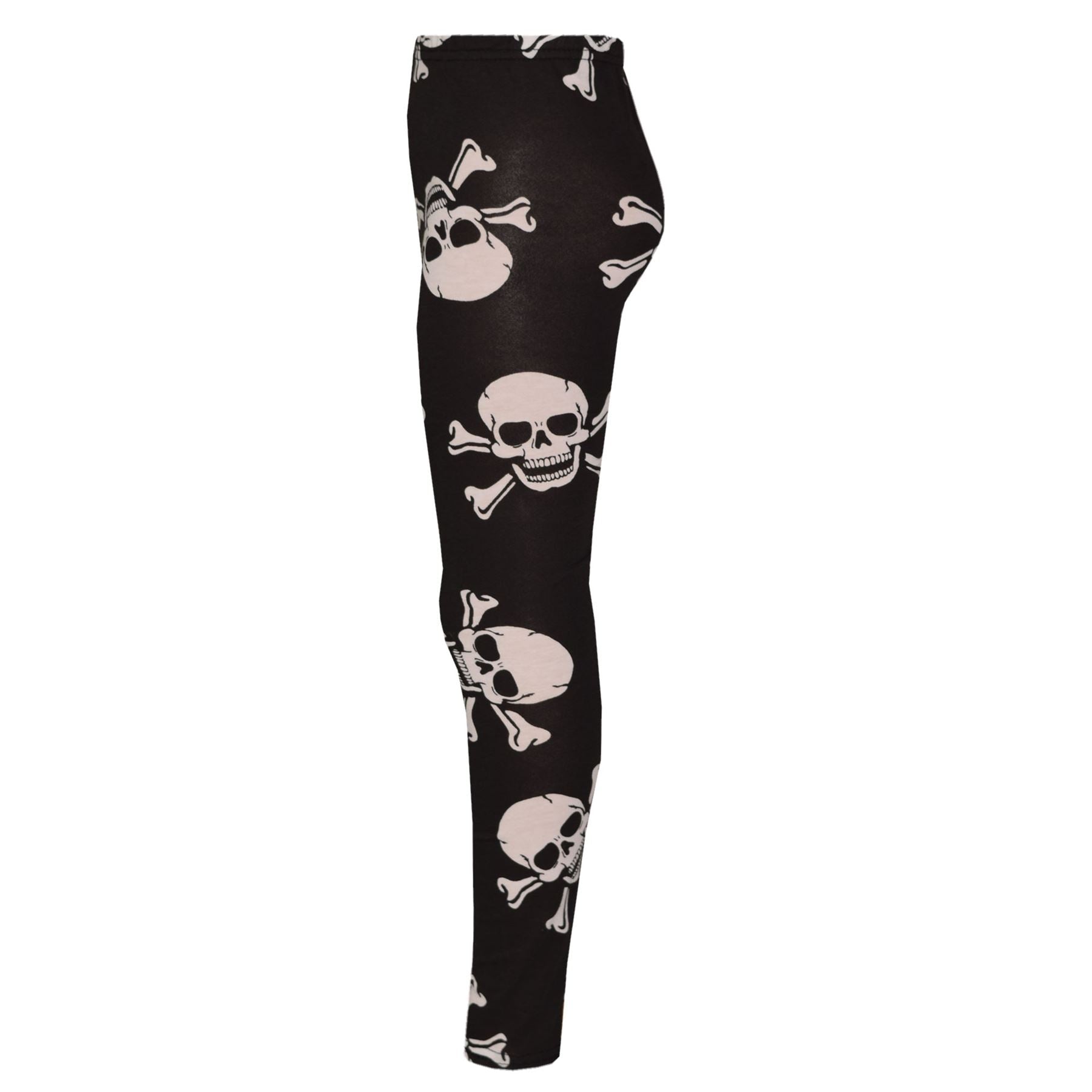 Kids Girls Halloween Skull Print Crop Top & Legging Set