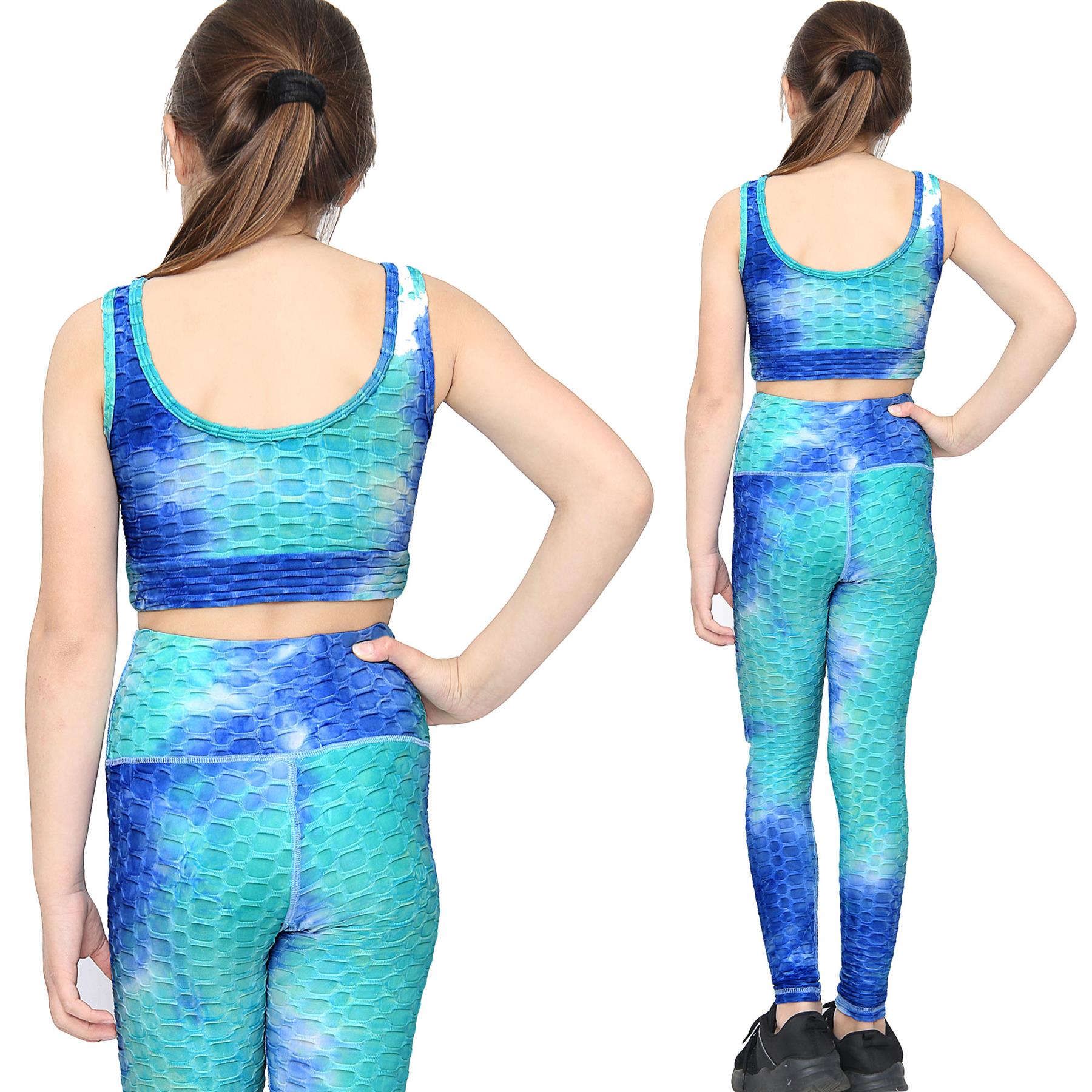 Girls Honeycomb Vest & Legging Summer Yoga Set