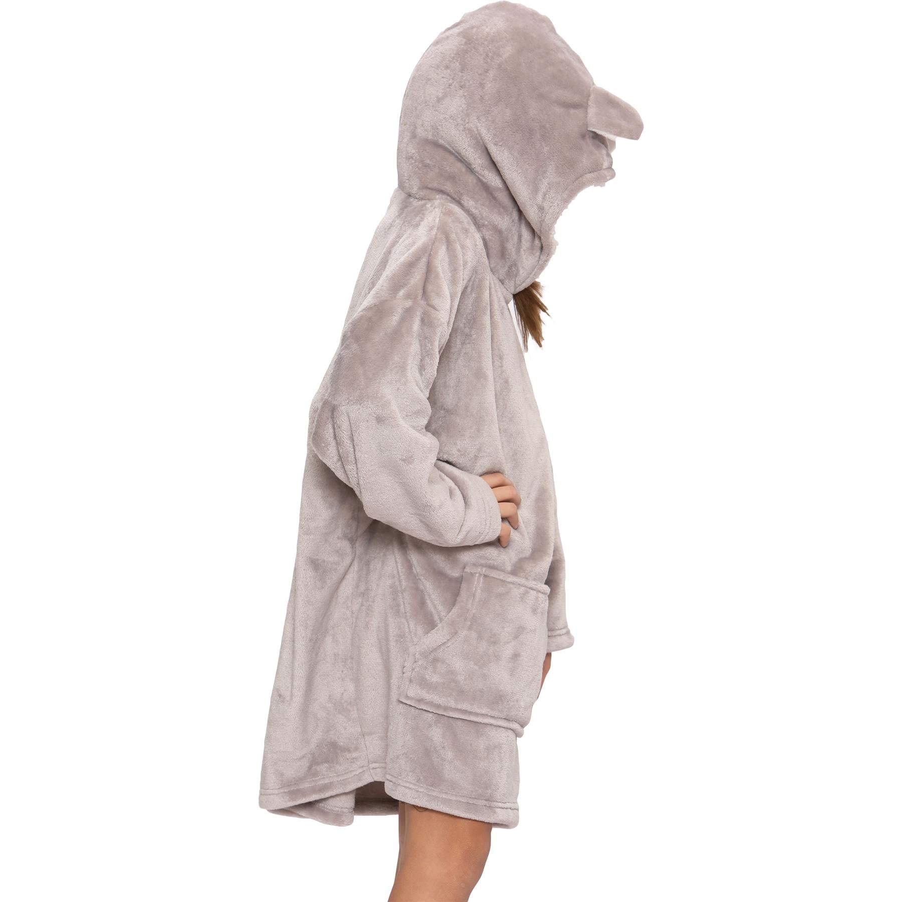 Unisex Men Ladies Oversized Hoodie Animal Snuggle Blanket Super Soft Warm Fleece