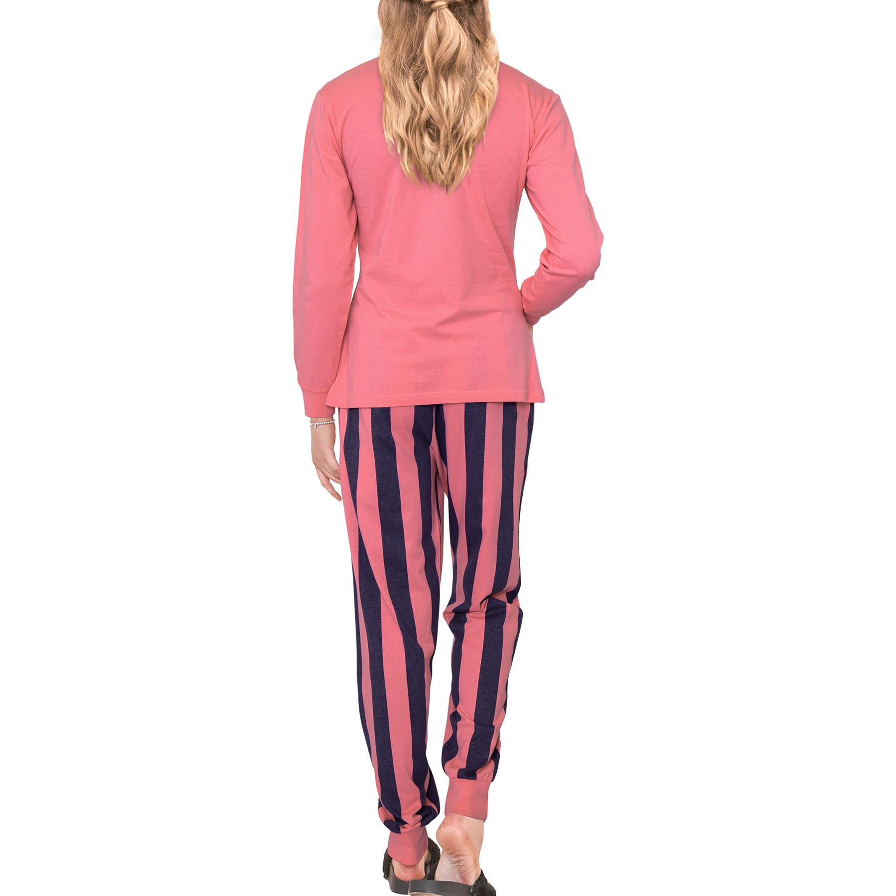 Ladies Cute Soft Cotton PJS Long Sleeve for Women 2 Set