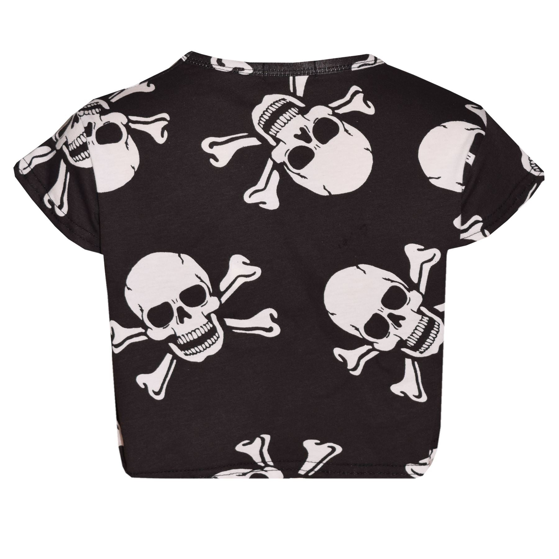 Kids Unisex Skull Print Halloween Top Legging Skater Dress