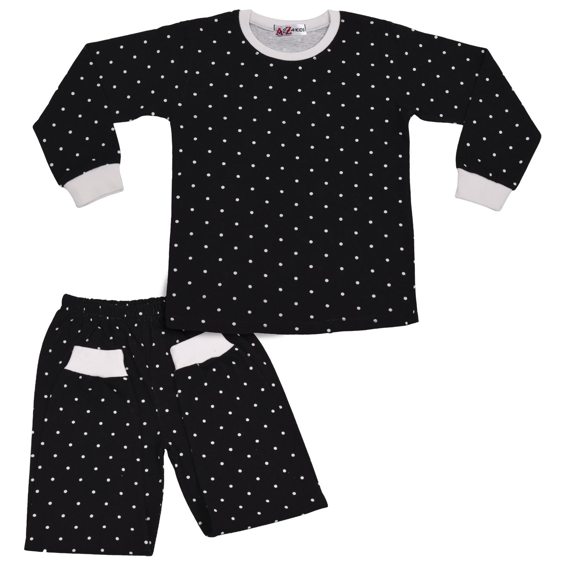 Kids Girls Polka Dot Print Pyjamas Set - Kids Clothing Store