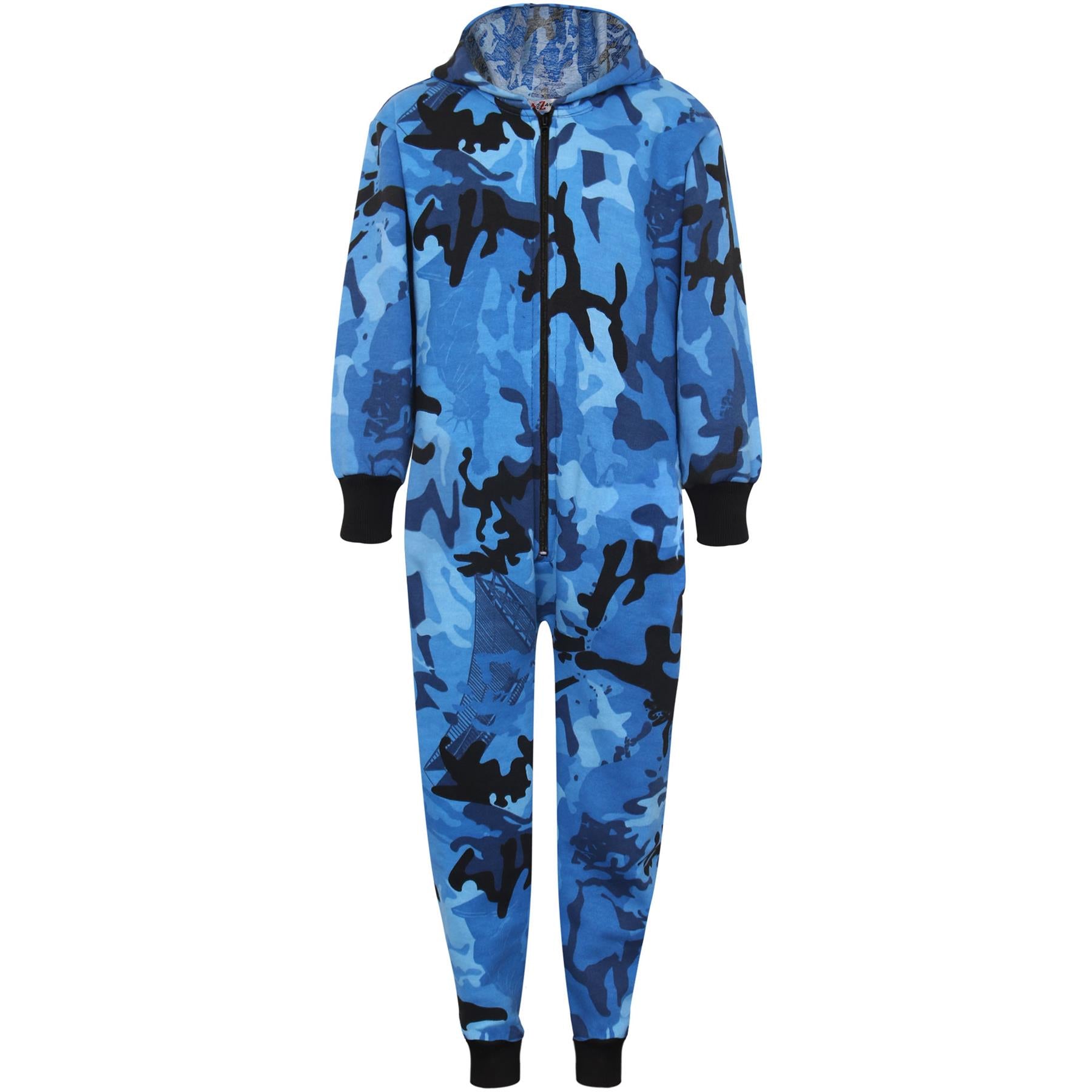 Kids Girls Boys Camouflage Print All In One Onesie