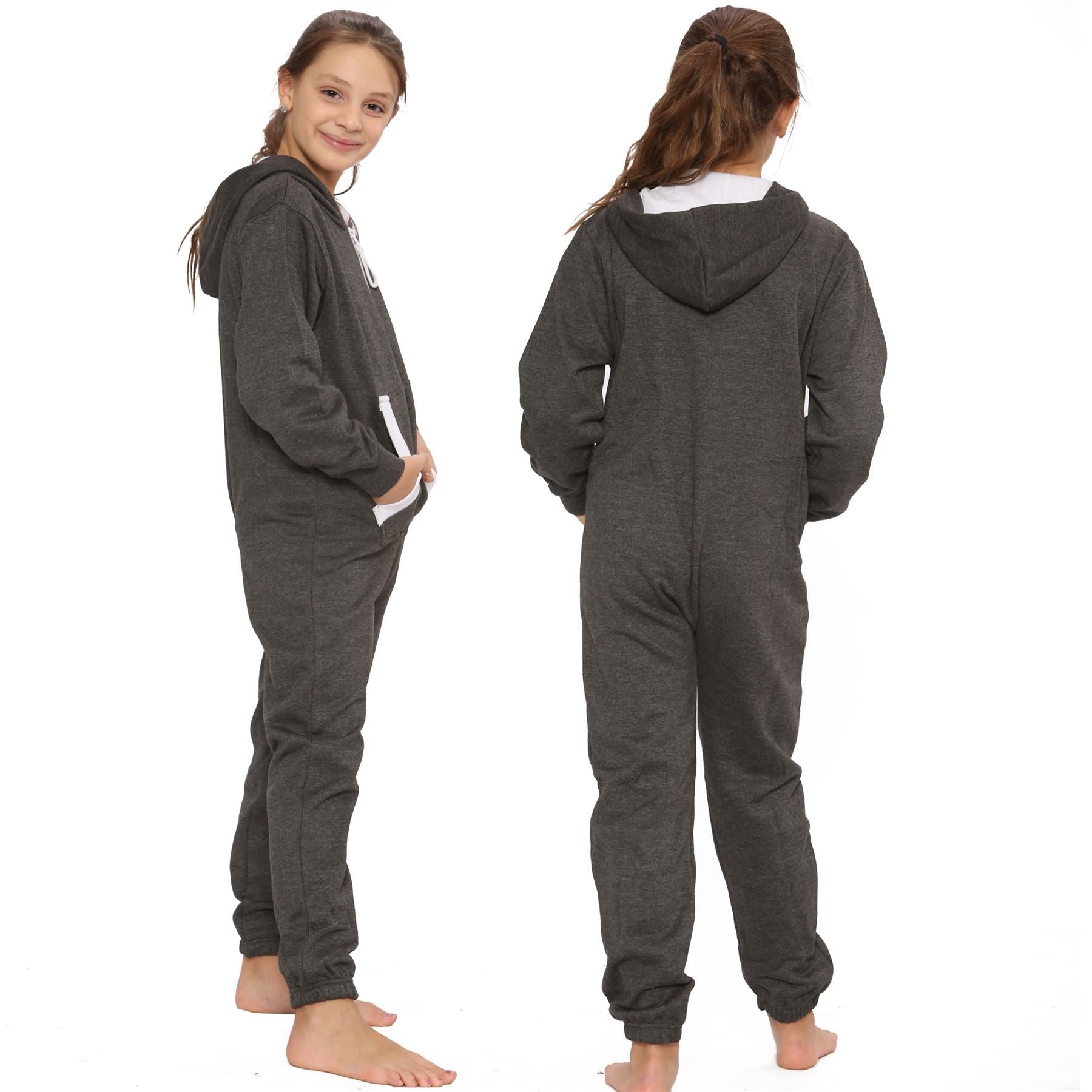 Girls Boys Fleece Pyjamas Sleepsuit Onesie - Kids Clothing Store