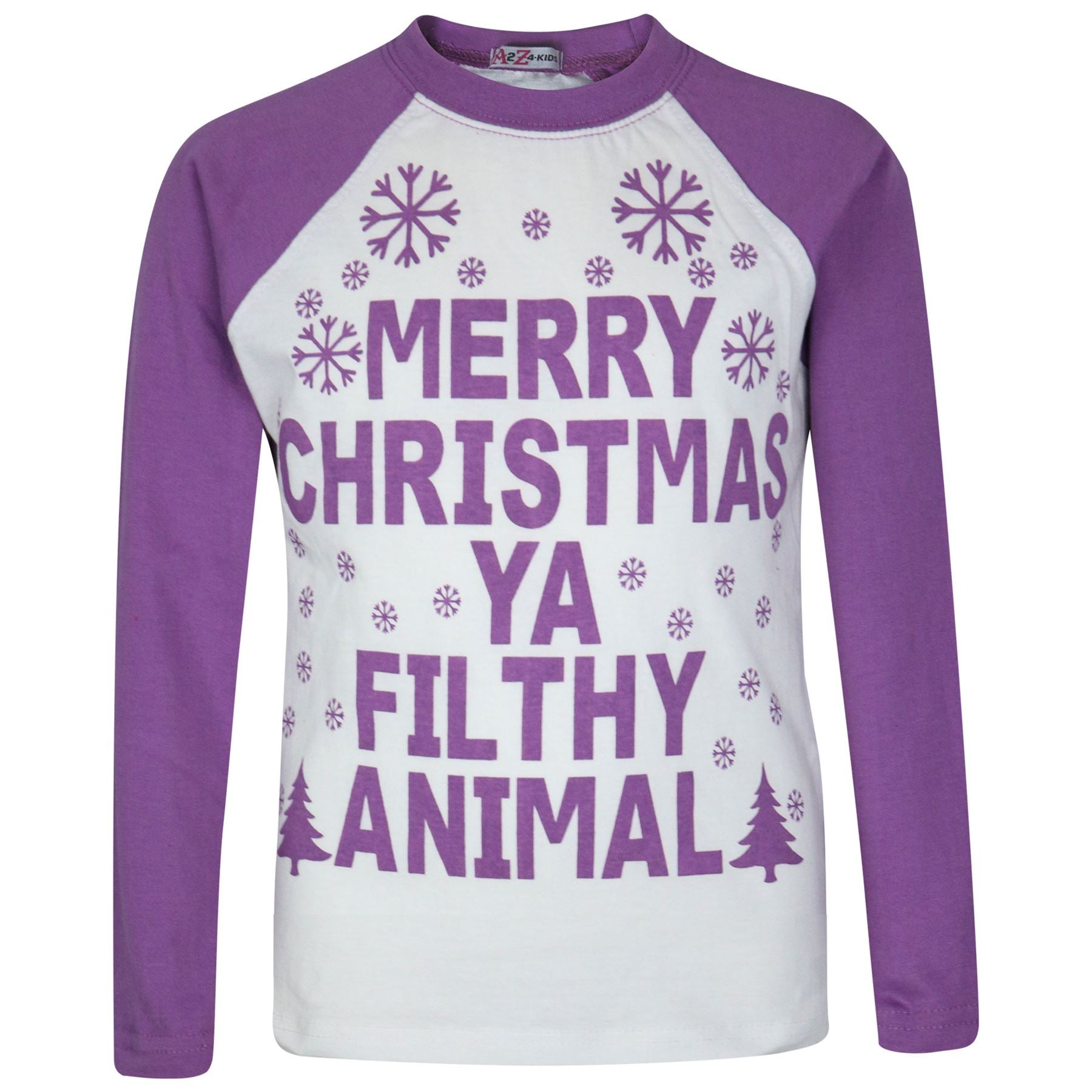 Kids Girls PJS Merry Christmas Ya Filthy Animal Print Trendy PJS Age 2-13 Years