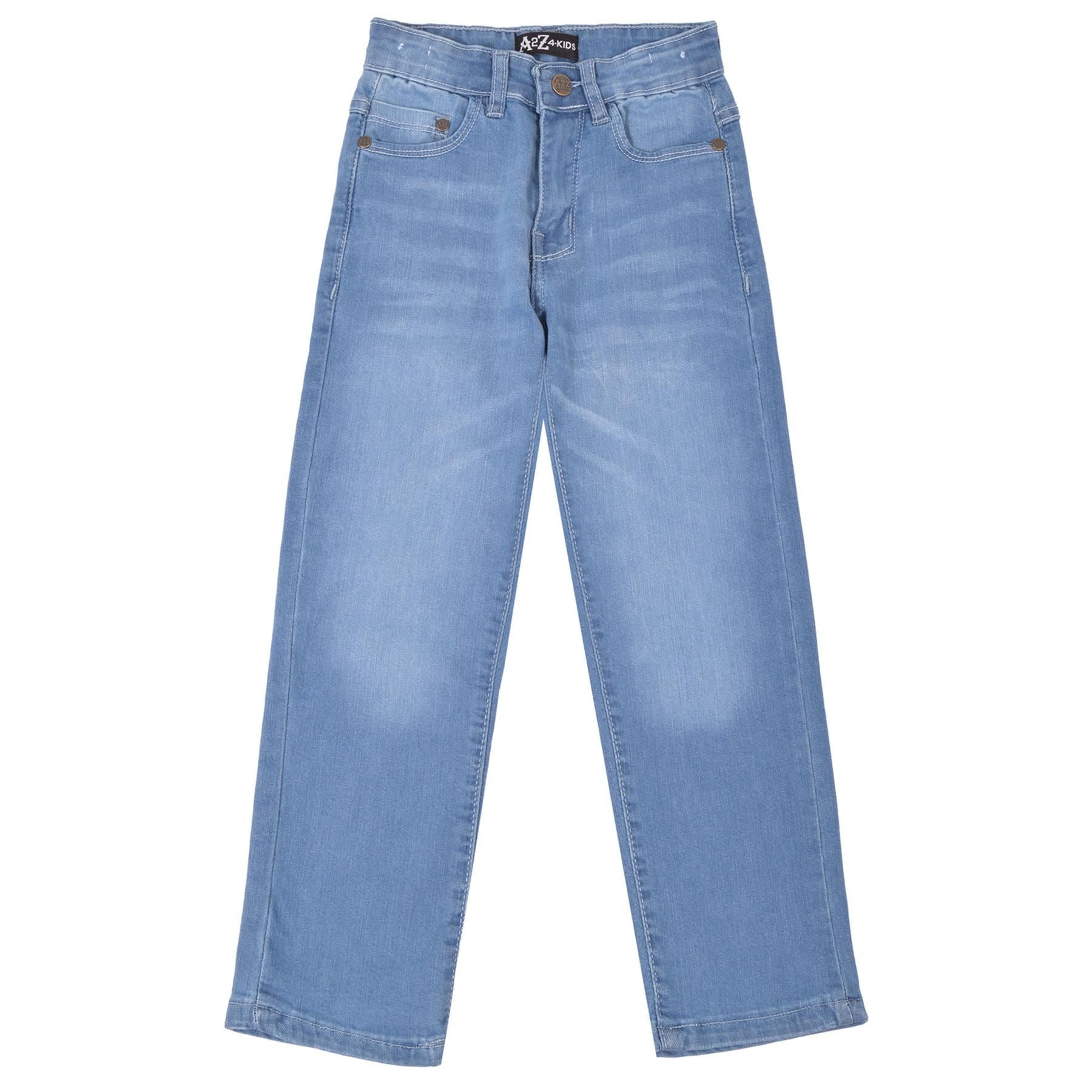 Kids Boys Relaxed Straight Fit Boot Cut Light Blue Jeans