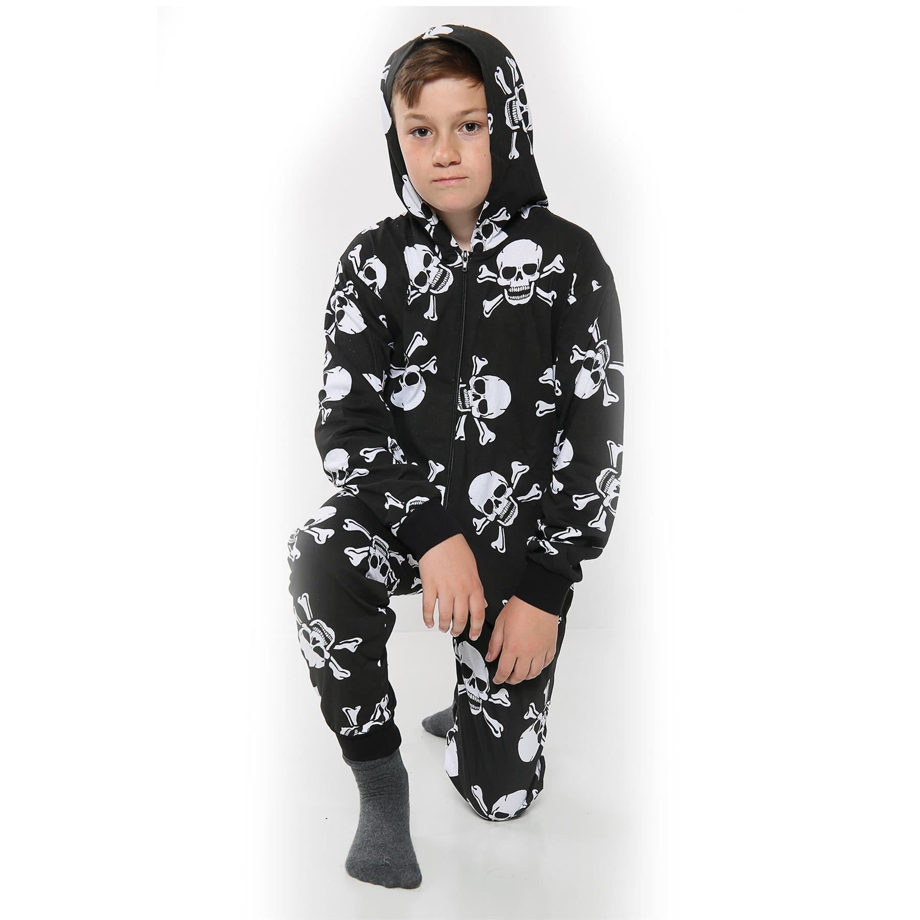 Kids Girls Boys One Piece Halloween Print Onesie