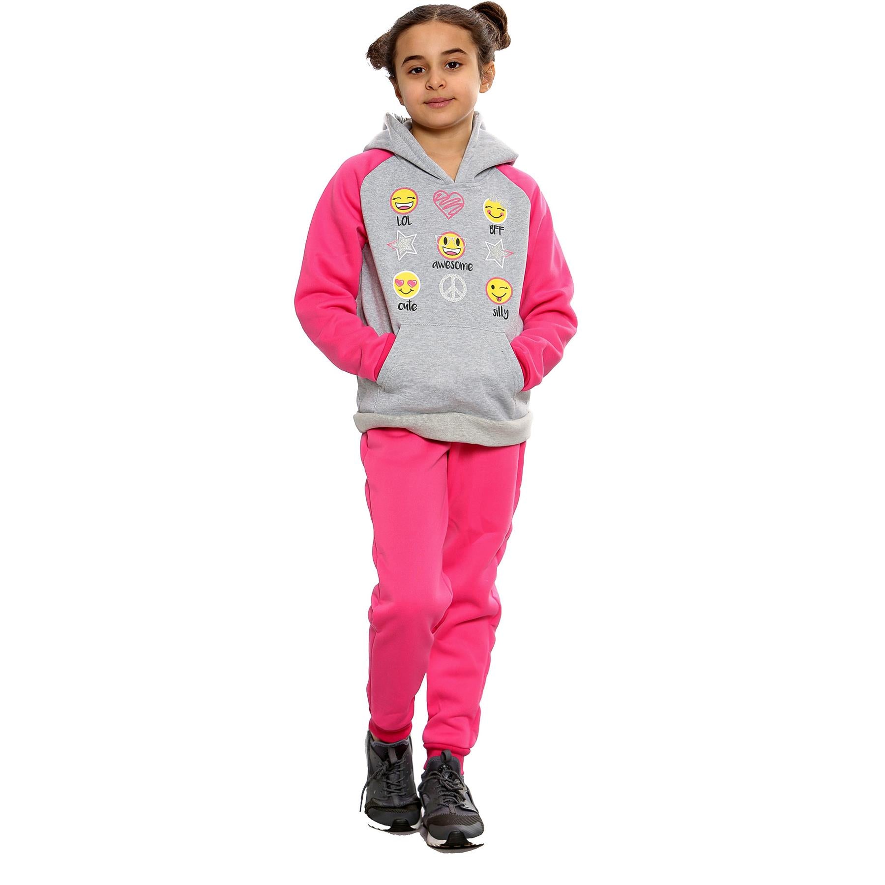 Kids Girls Awesome Cute Silly BFF LOL Grey Tracksuit