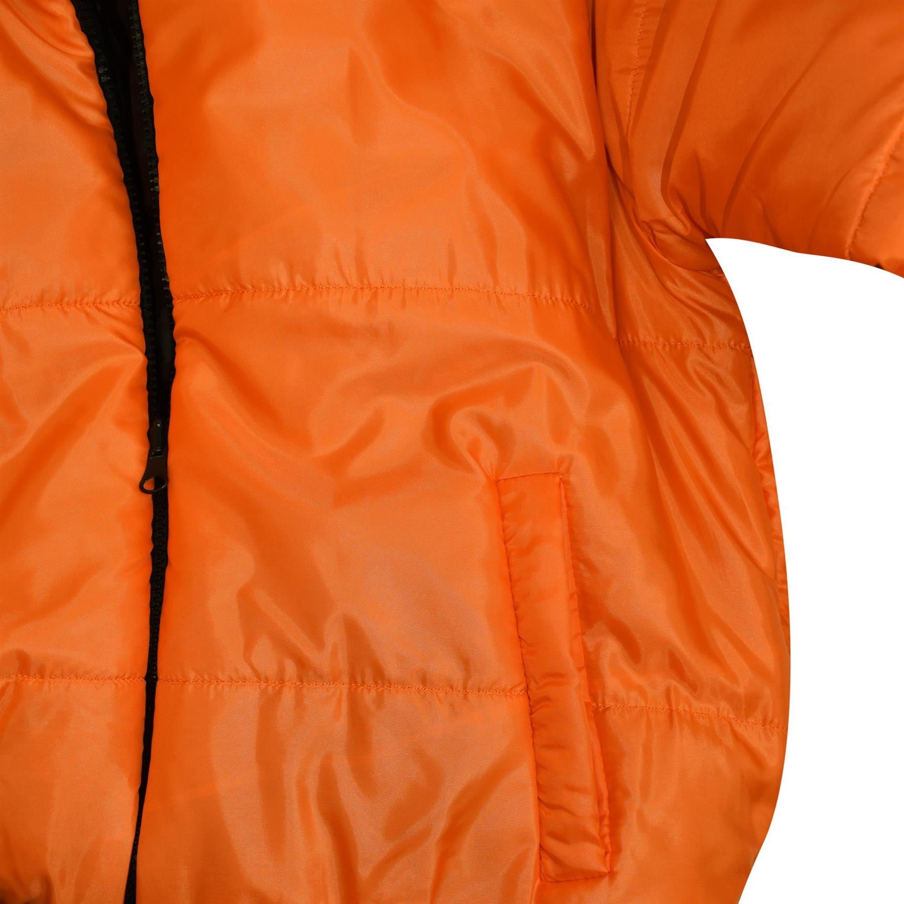 Kids Girls Reversible Orange Padded Jacket