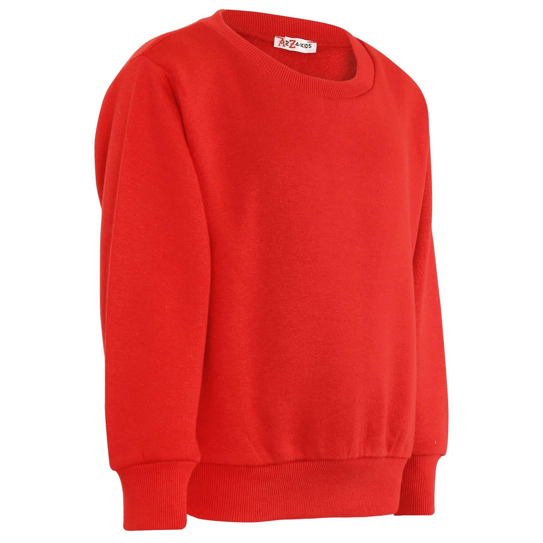 Girls Boys Red Sweatshirt & Bottom Tracksuit