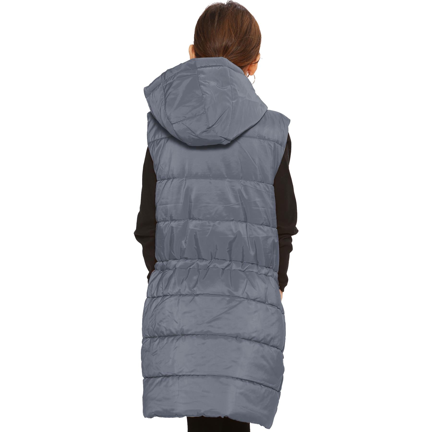 Kids Girls Oversized Gilet Long Line Style Jacket