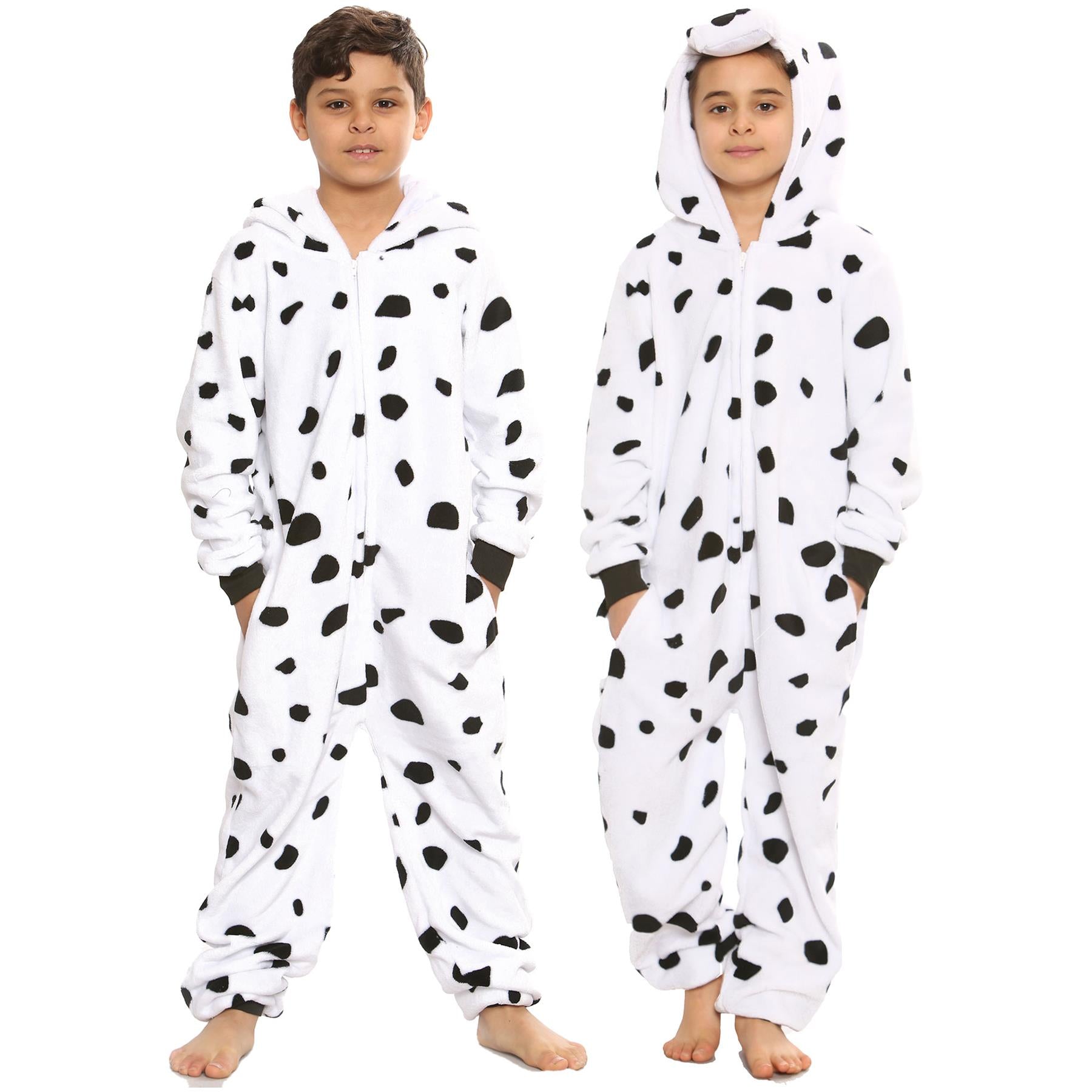 A2Z Onesie One Piece Kids Unisex Animal Pyjamas Dalmatian World Book Day Costume