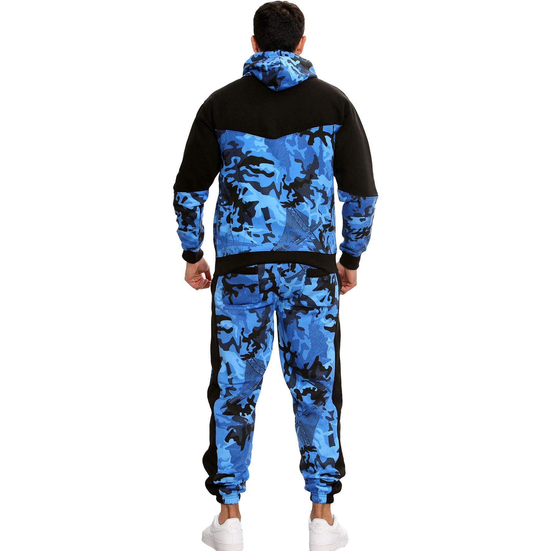 Mens Tracksuit Camouflage Hoodie Sweatpants Gents