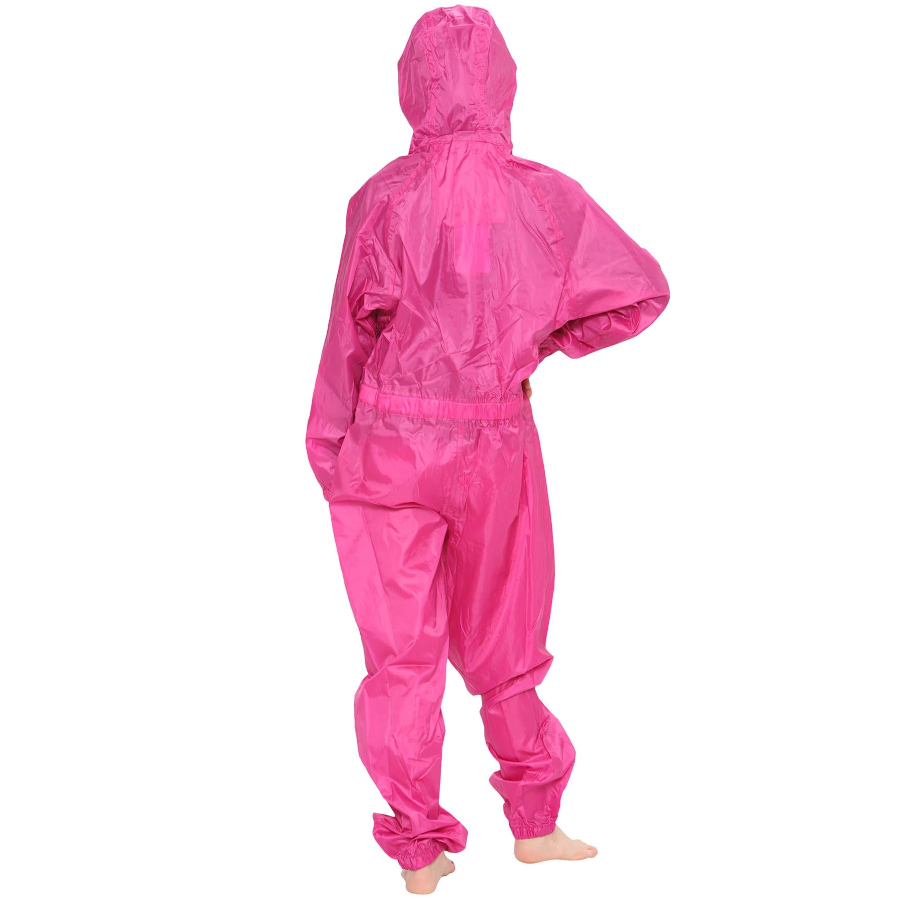 Girls Raincoat Hooded Waterproof Rainsuit