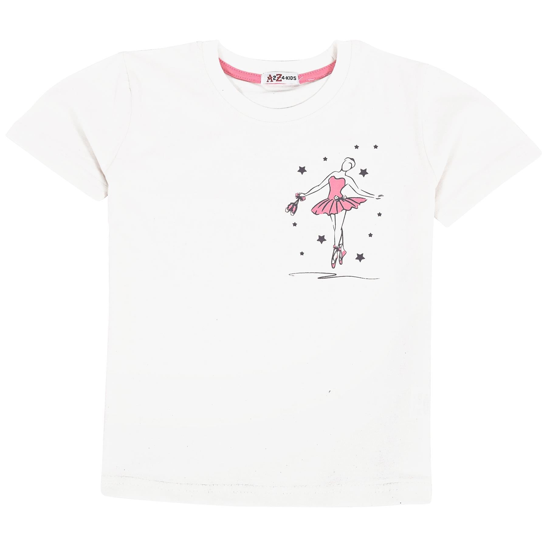 Kids Girls Dancing Girl Print Pyjamas Set