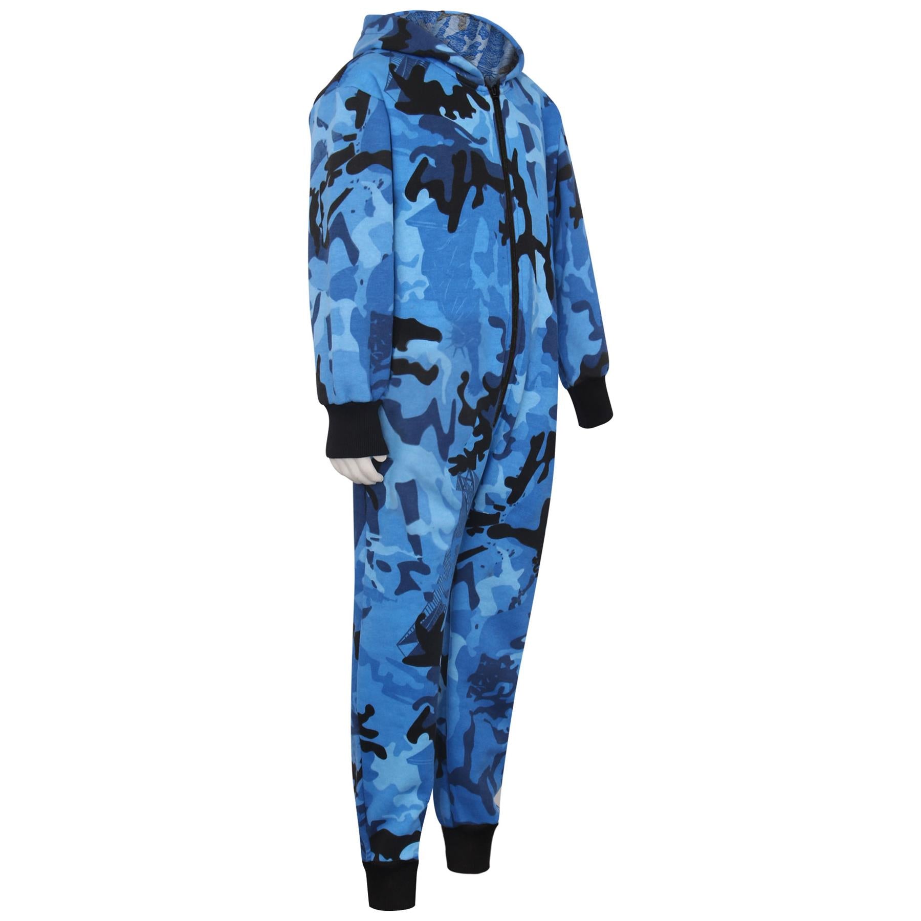 Kids Girls Boys Camouflage Print All In One Onesie