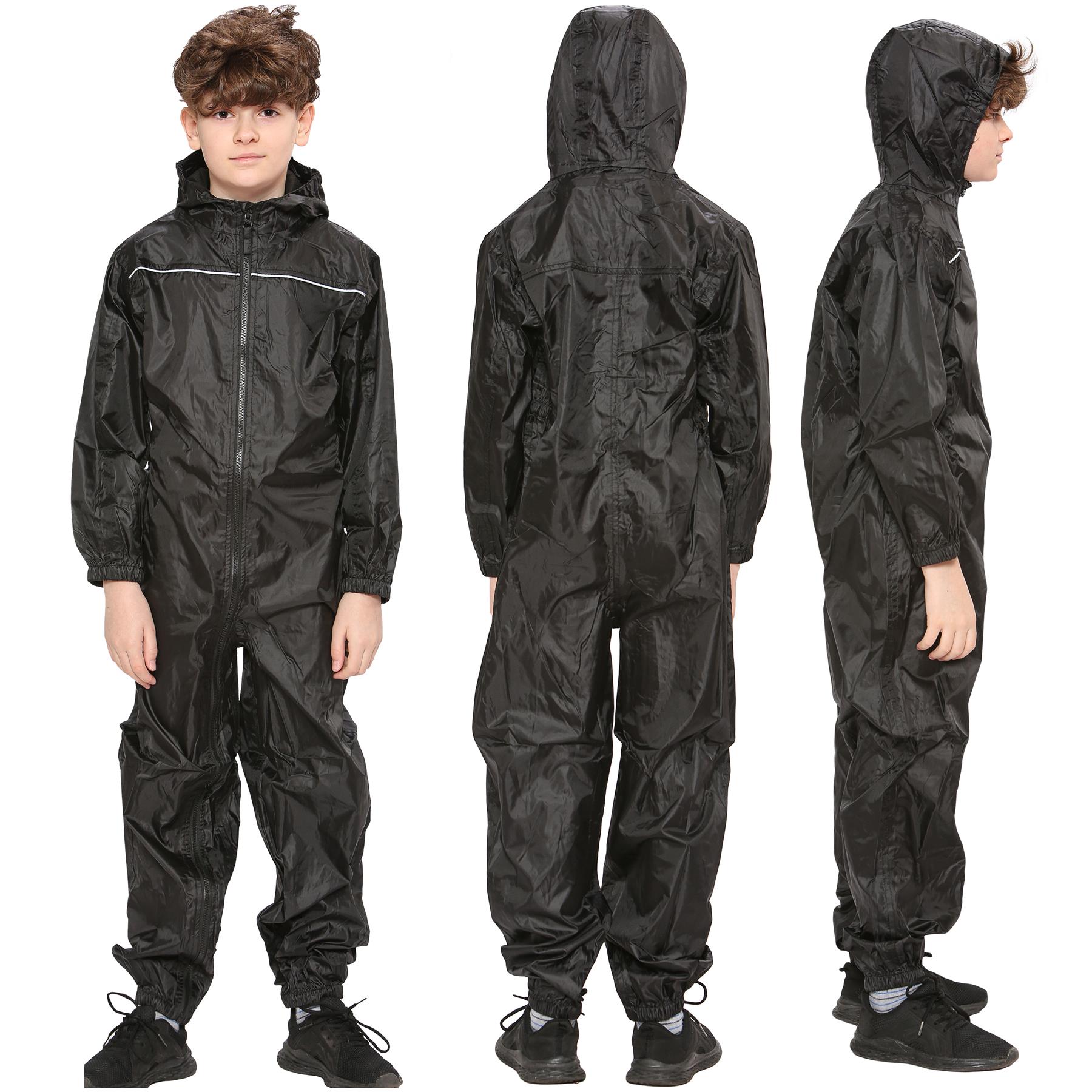 Unisex Raincoat Kids Puddle Suit Rainwear Waterproof Hooded Rainsuit