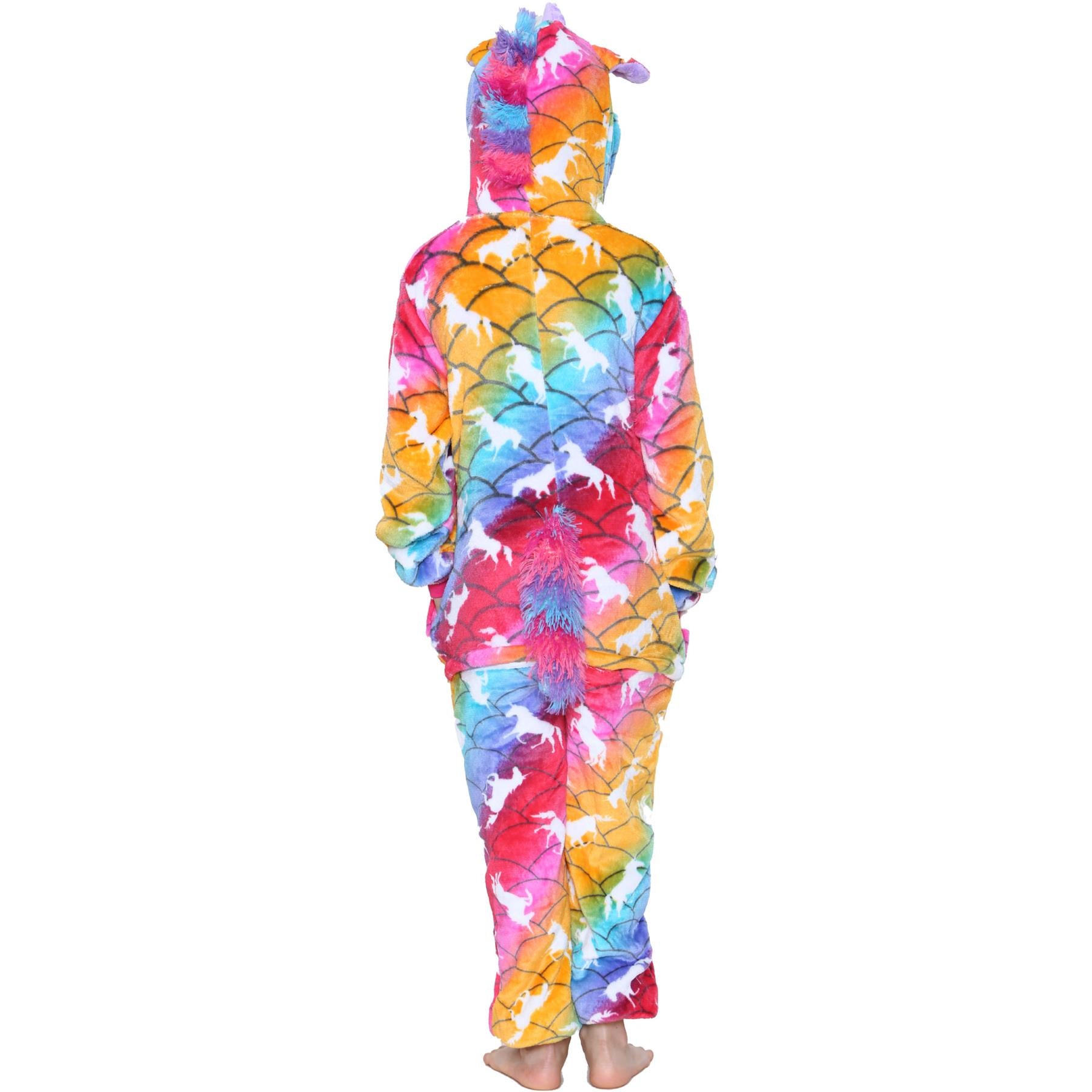 Kids Girls A2Z Onesie One Piece Unicorn Rainbow Pyjamas World Book Day Costume