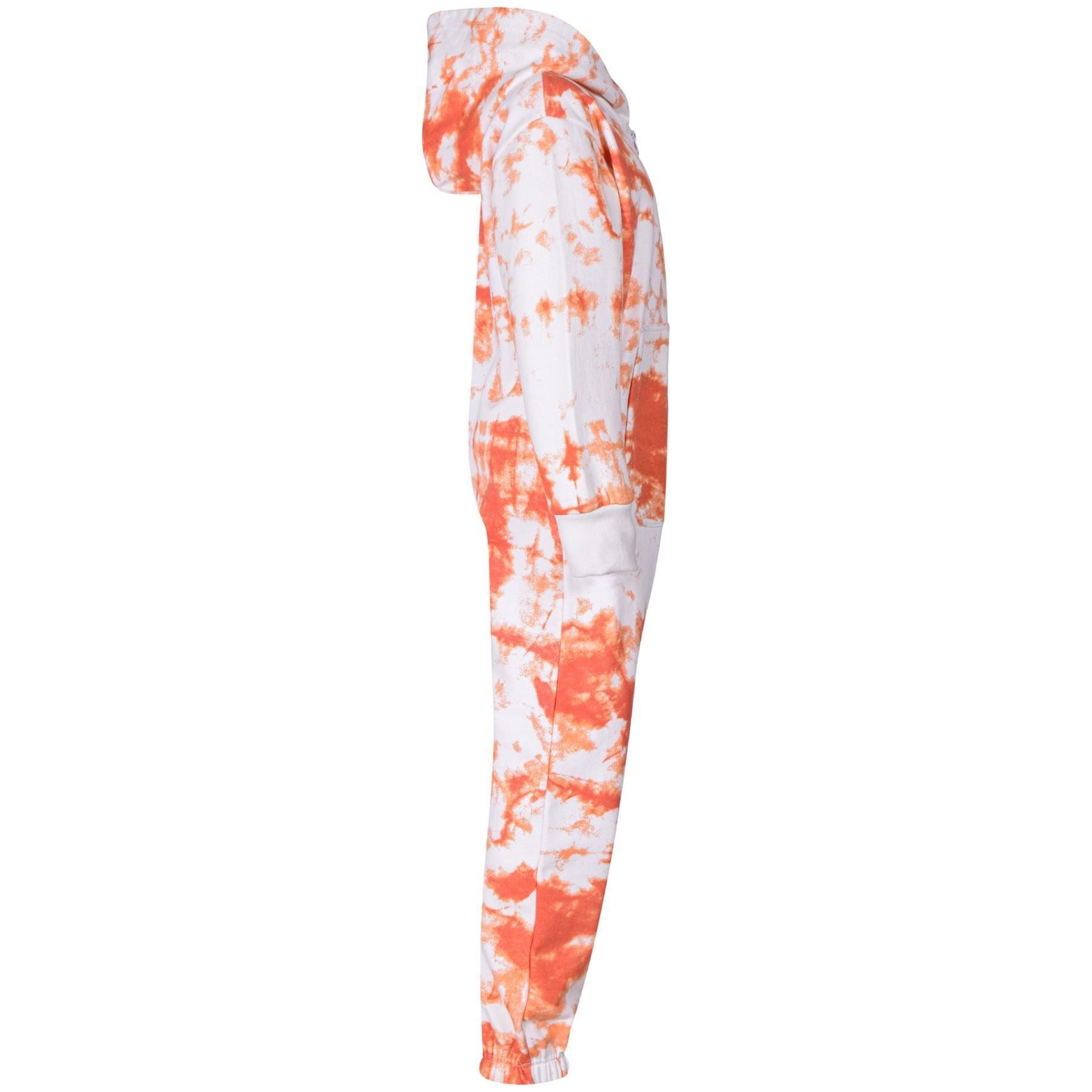 Kids Girls Soft Fleece Orange Tie Dye Printed Onesie