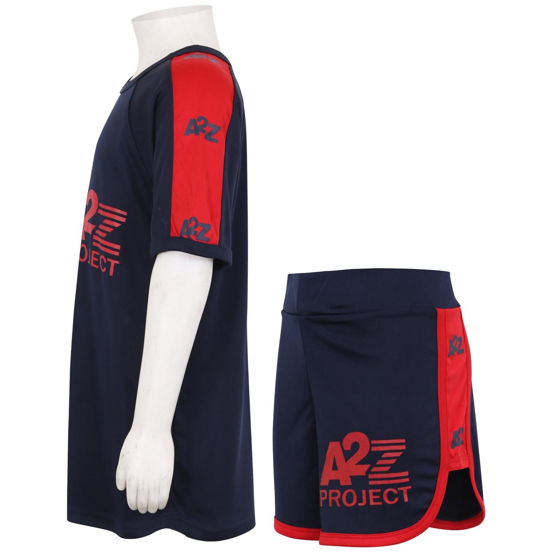 Girls Boys T Shirt Sports Navy Summer Outfit Shorts Set