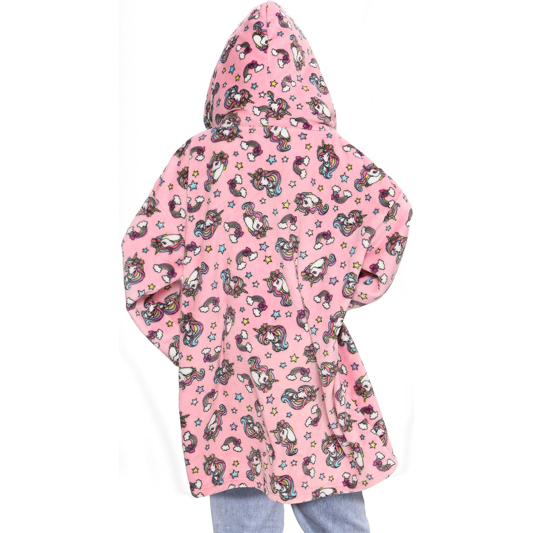 Unisex Men Ladies Oversized Hoodie Animal Snuggle Blanket Super Soft Warm Fleece