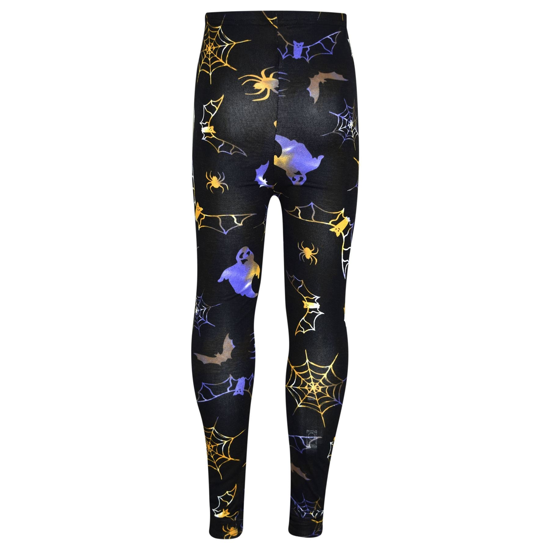 Girls Spider Web Skull Print Halloween Legging