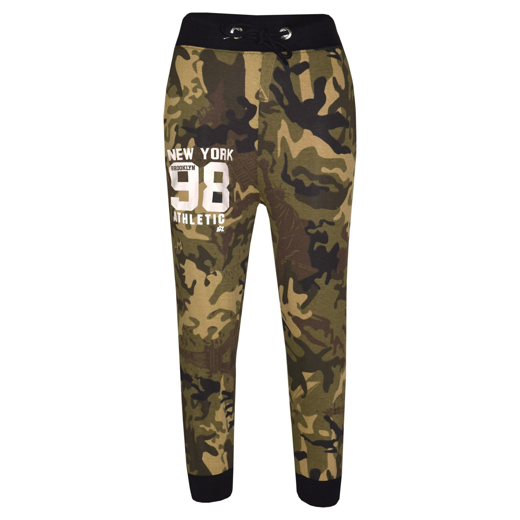 Kids Unisex Adios Crop Top & Legging Printed Set Camo Green