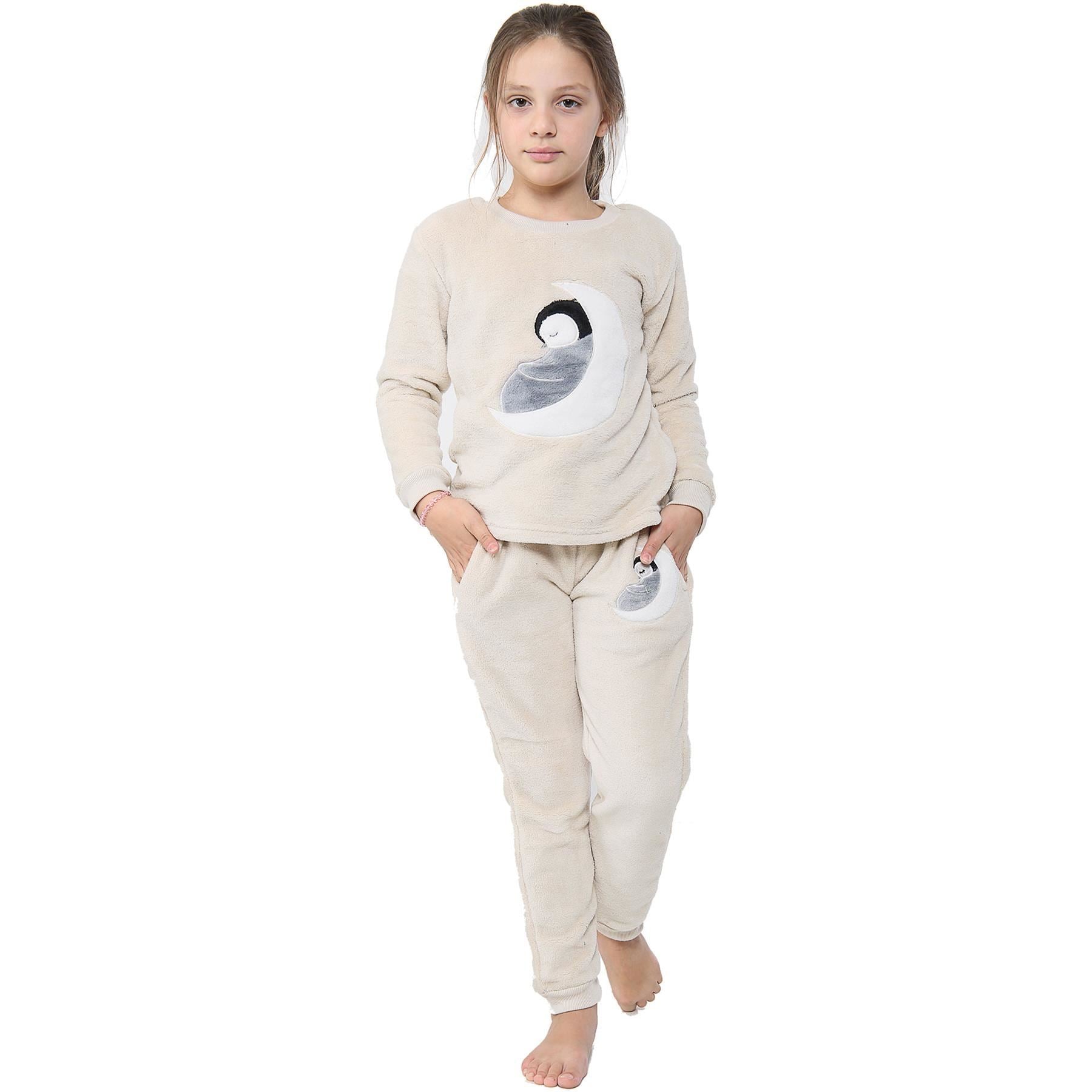 Girls Boys Penguin Print Pyjamas.