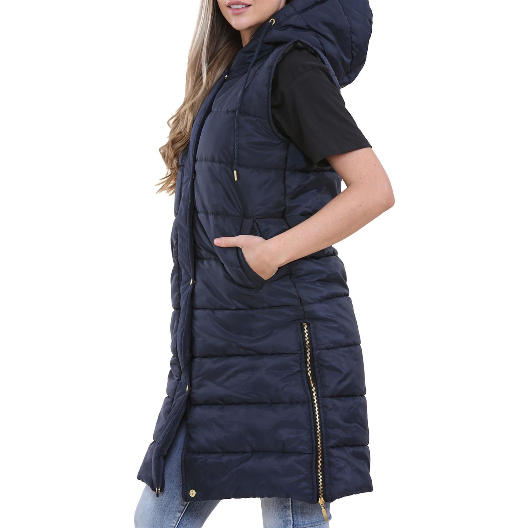 Ladies Oversized Long Line Sleeveless Jacket