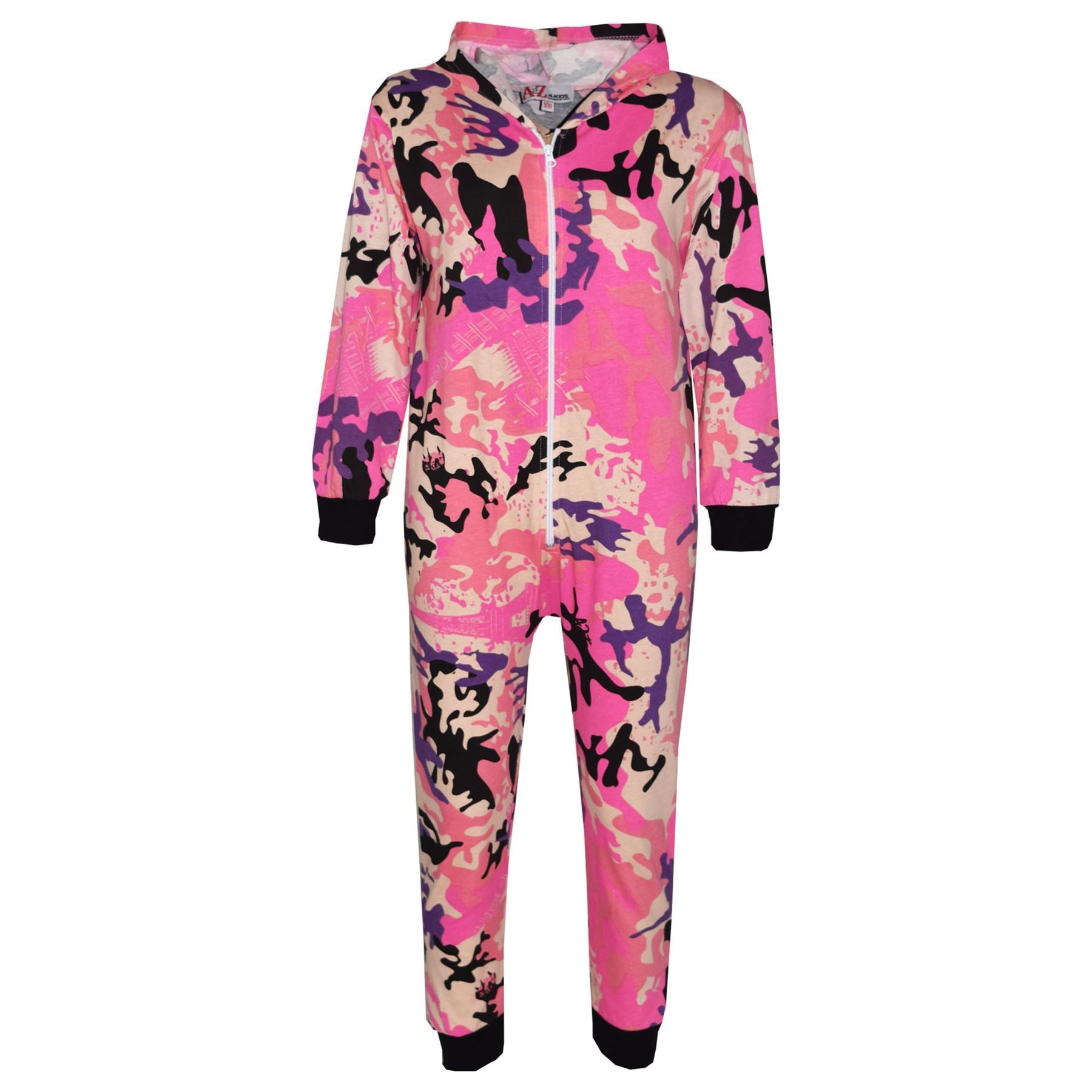 Kids Girls Boys Camouflage Baby Pink Print A2Z Onesie One Piece