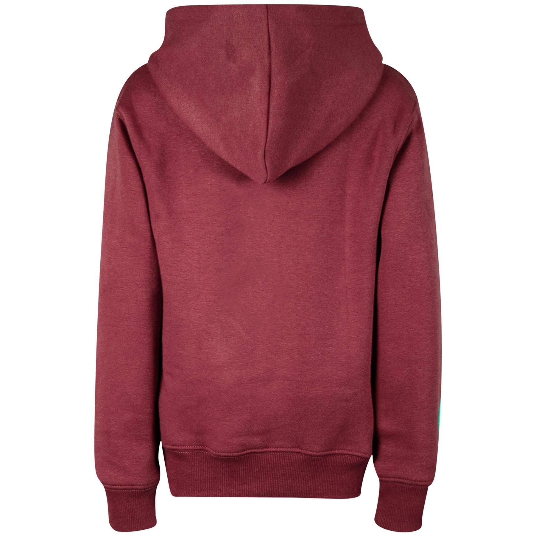 Kids Unisex Sweat Shirt Tops Plain Wine Hooded Jumpers Hoodies