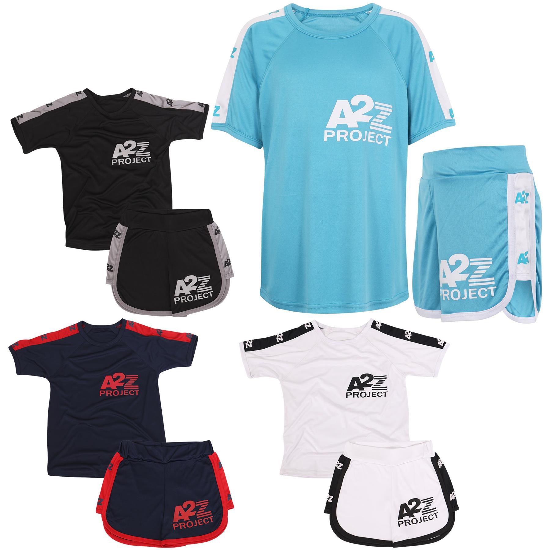 A2Z 4 Kids Girls Boys T-shirt Shorts Set Short Sleeve Raglan Style 2 Piece Sets