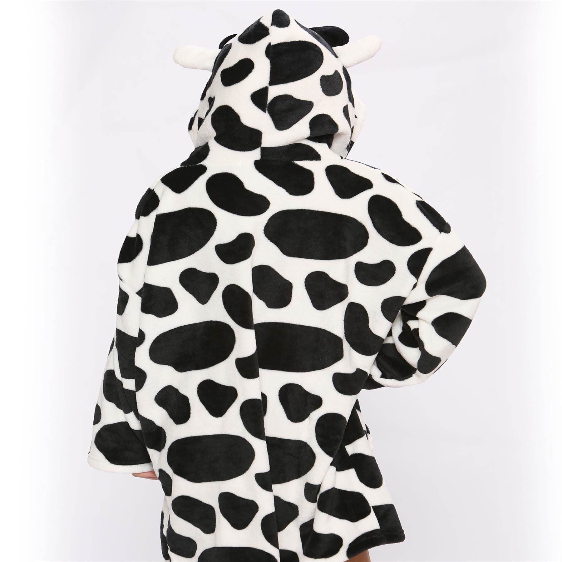 Unisex Men's Ladies Oversized World Book Day Hoodie Cow Snuggle Soft Blanket