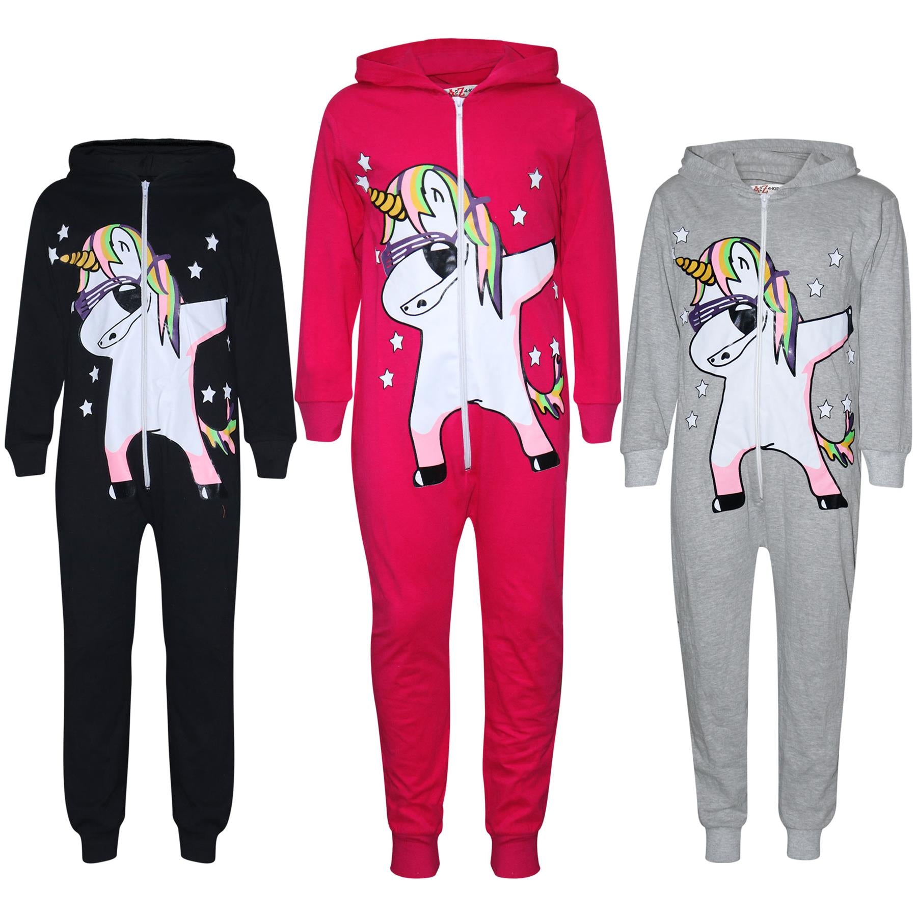 Kids Girls 100% Cotton Dabbing Unicorn One Piece Onesie