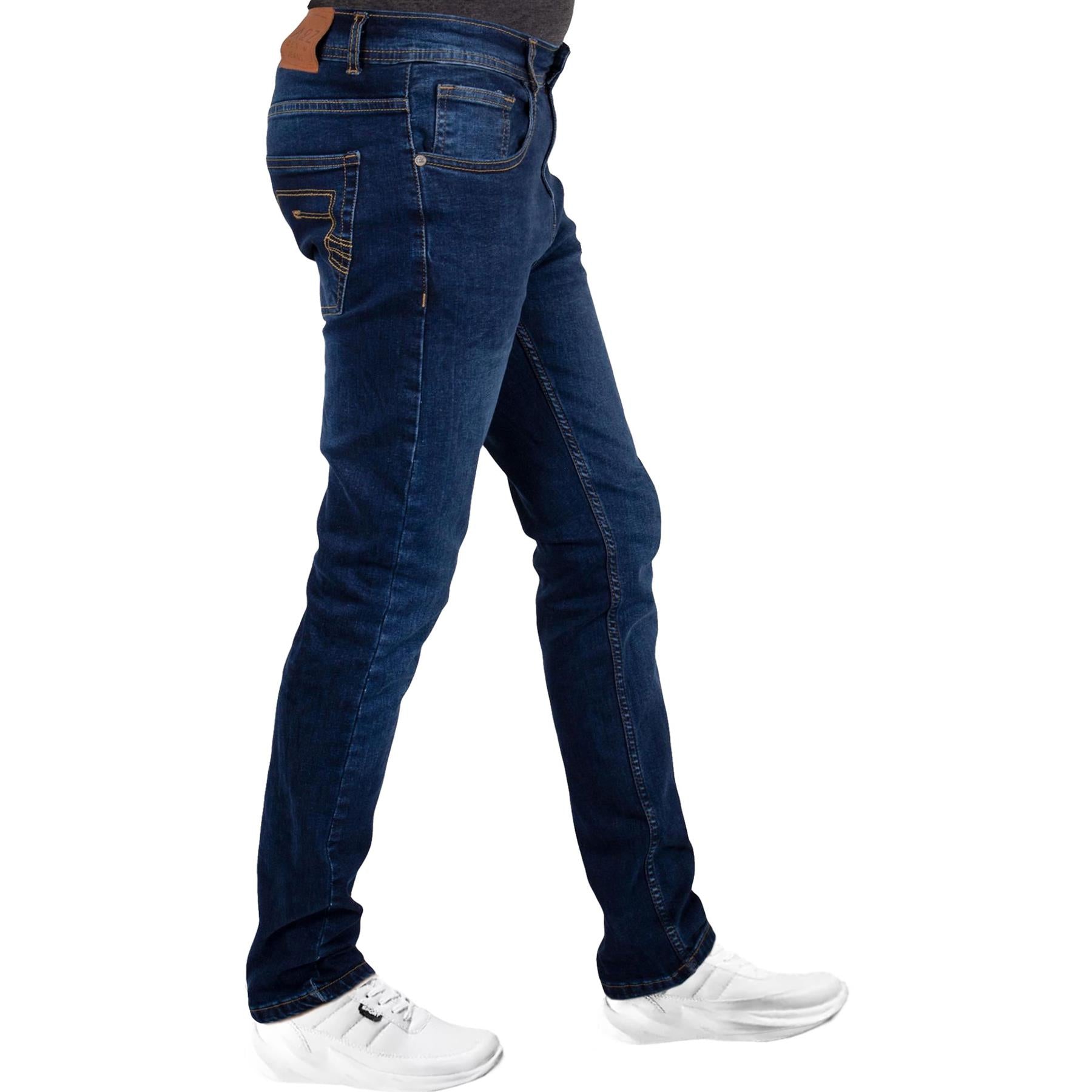 Mens Denim Jeans Comfort Stretch Slim Fit Trousers