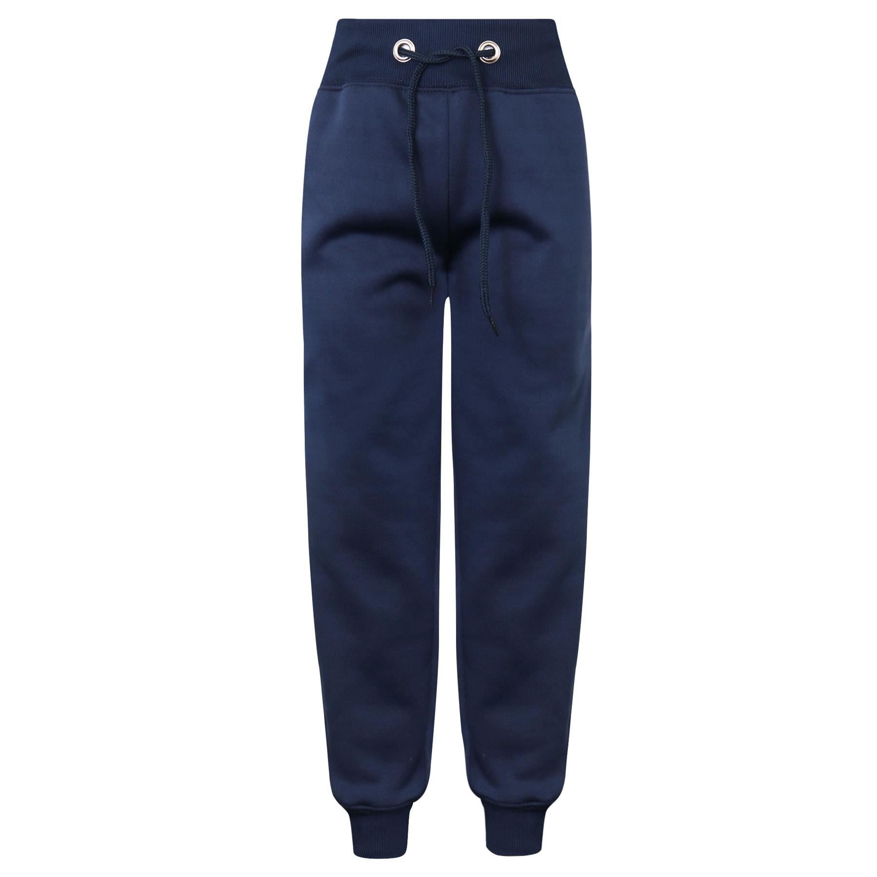 Girls Boys Navy Panelled Contrast  Tracksuit