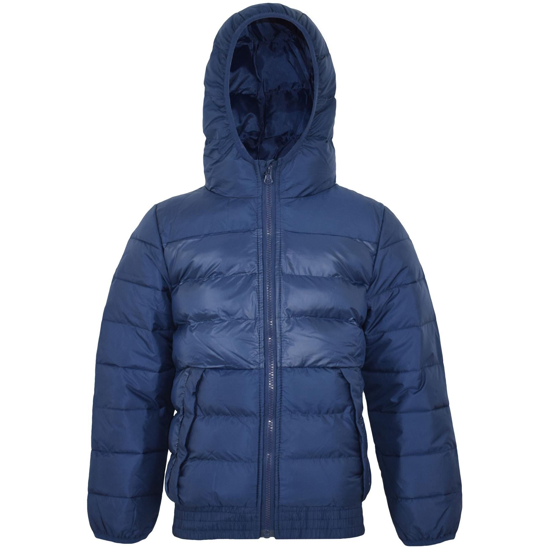 Kids Boys Fashion Padded Casual School Navy Jacket Bubble Coat - Kids Clothing Store