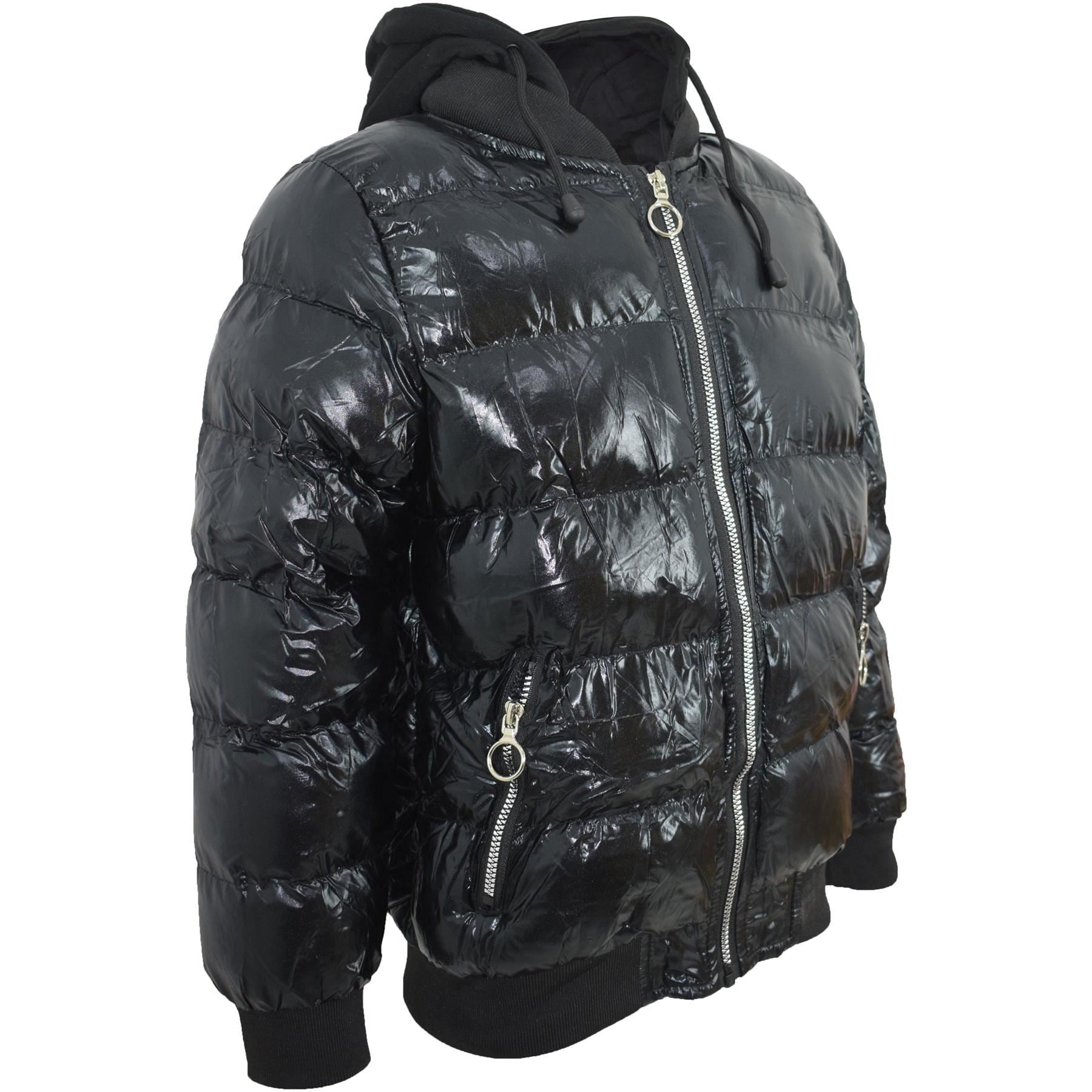 Kids Girls Boys Fashion Shiny Padded Jacket Metallic Wet - Kids Clothing Store