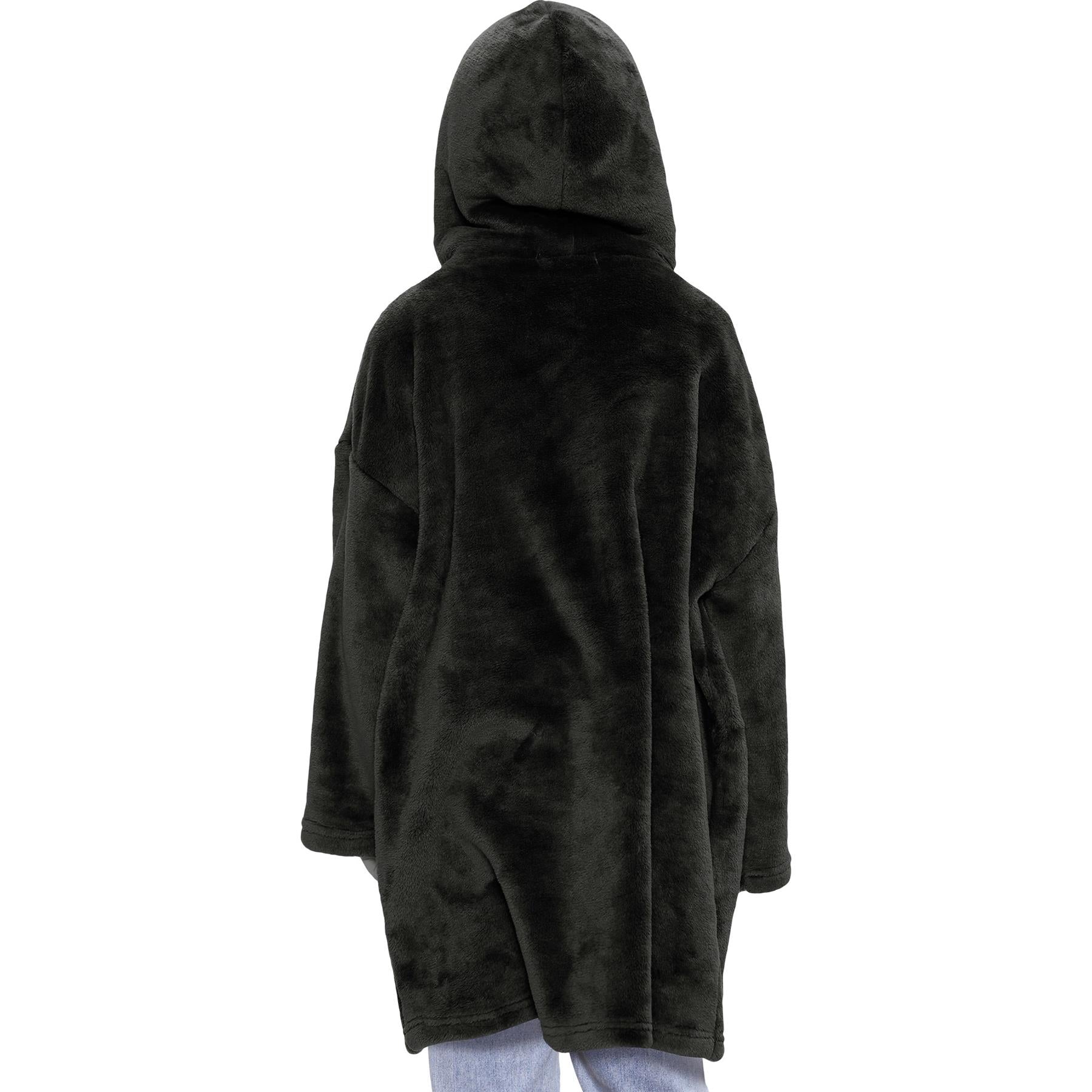 Unisex Men Ladies Oversized Hoodie Black Snuggle