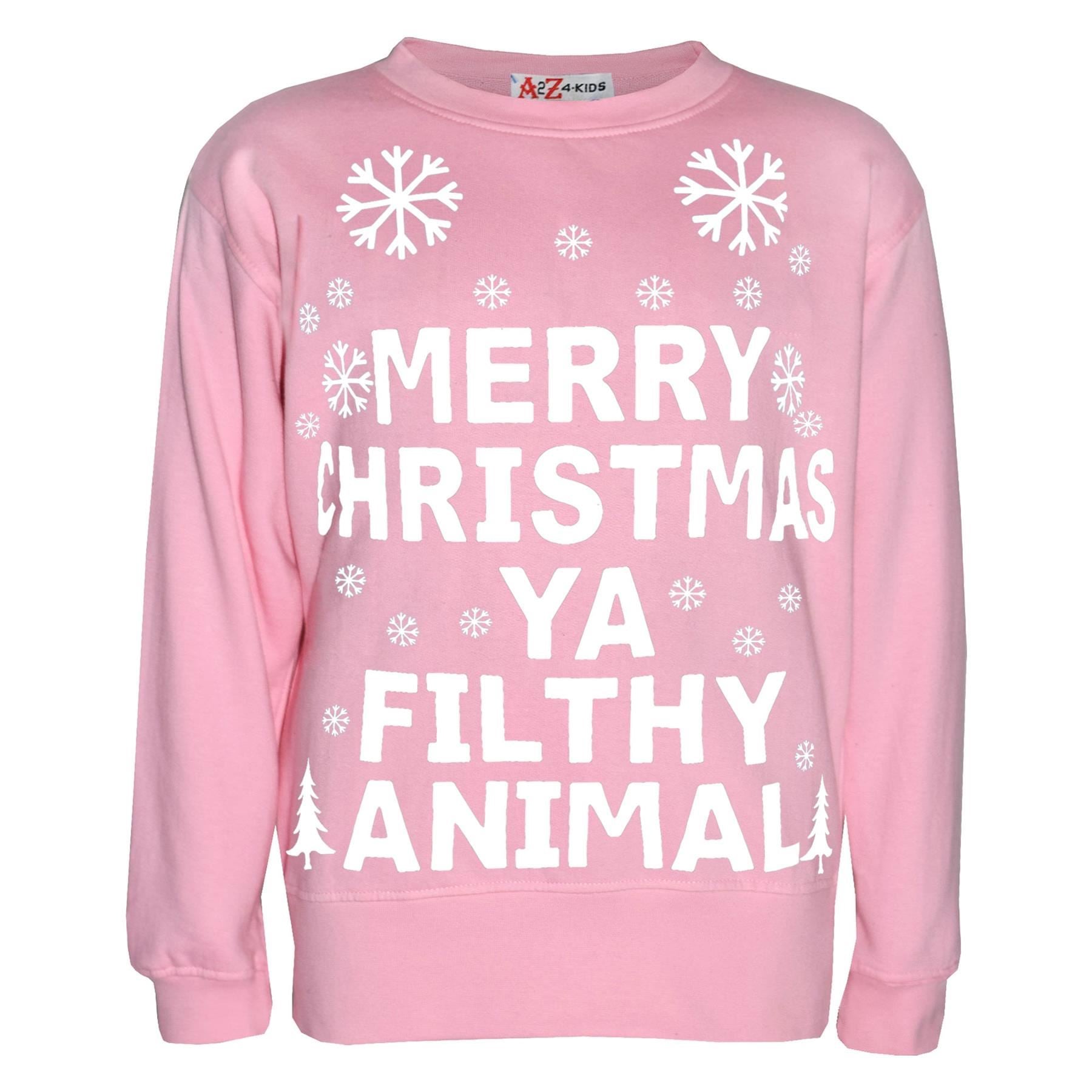 Merry Christmas Unisex Ya Filthy Jumper Sweatshirt Ya Filthy Animal For Adults