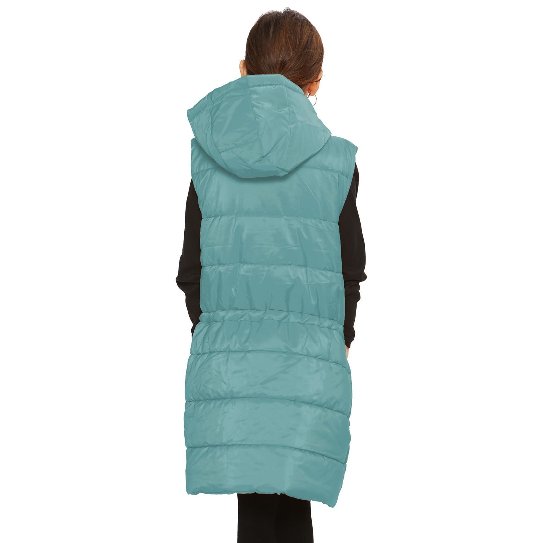 Kids Girls Mint Gilet Long Line Style Jacket