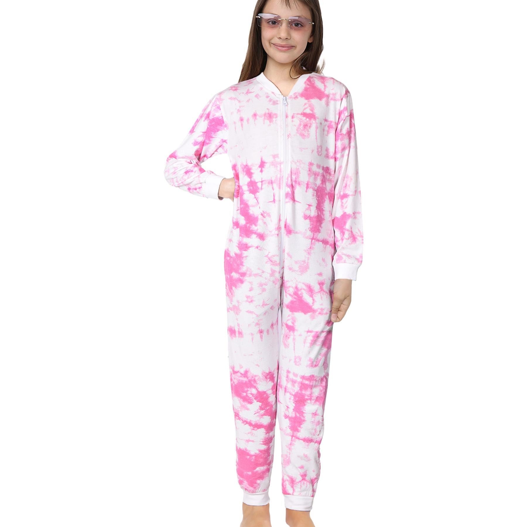 Kids Girls 100% Cotton Pink Tie Dye Printed Onesie