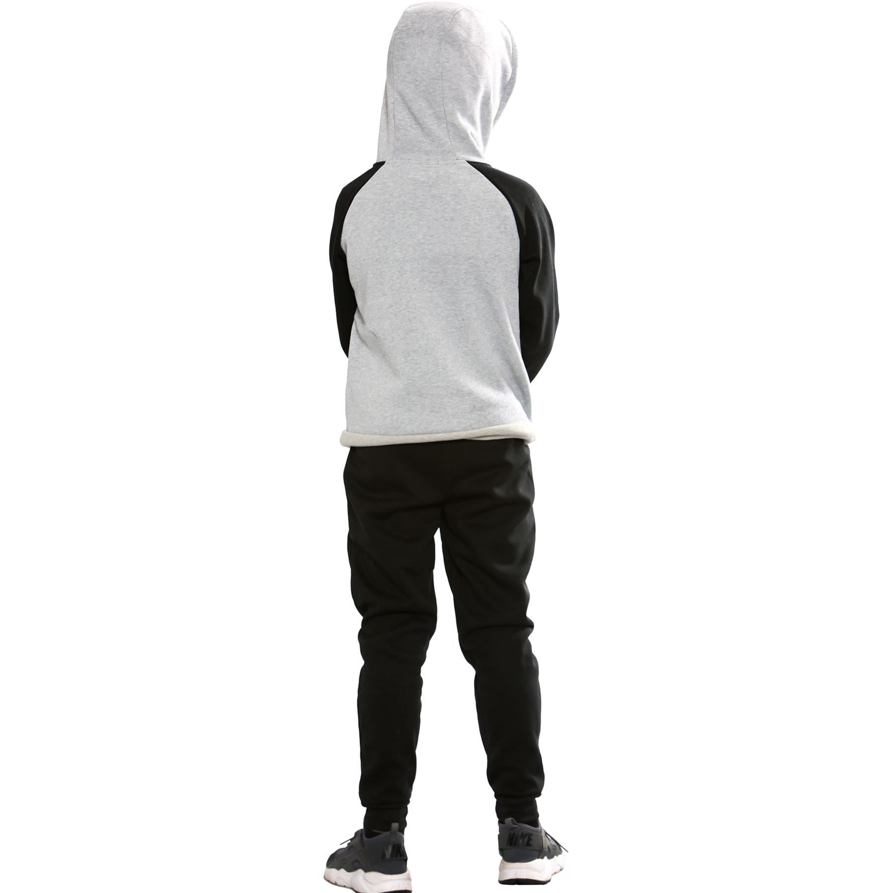 Kids Boys No Days Off 2 Piece Black Fleece Tracksuit