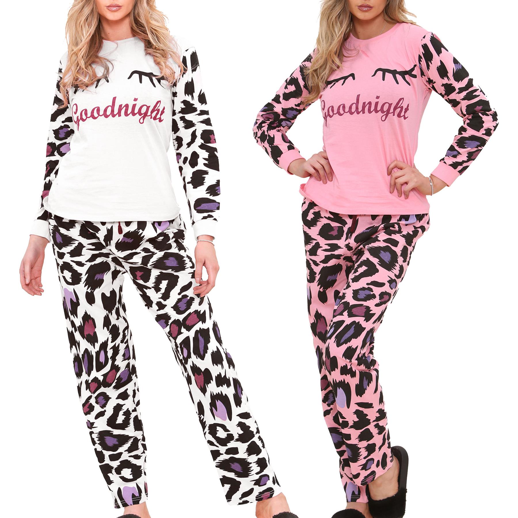 Ladies Cute Soft Cotton PJS Long Sleeve for Women 2 Set