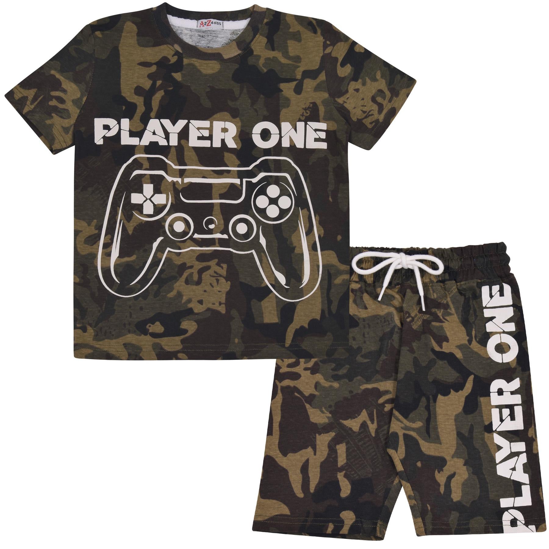 Kids T-Shirt & Shorts Set Gamer Summer Casual Fashion Unisex