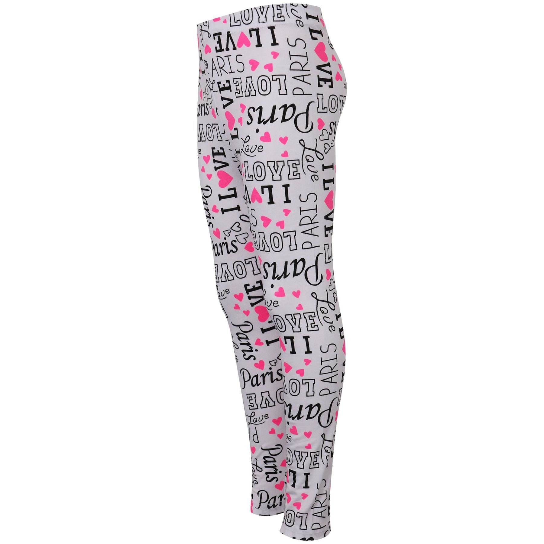 Kids Girls I Love Paris Print Summer Legging