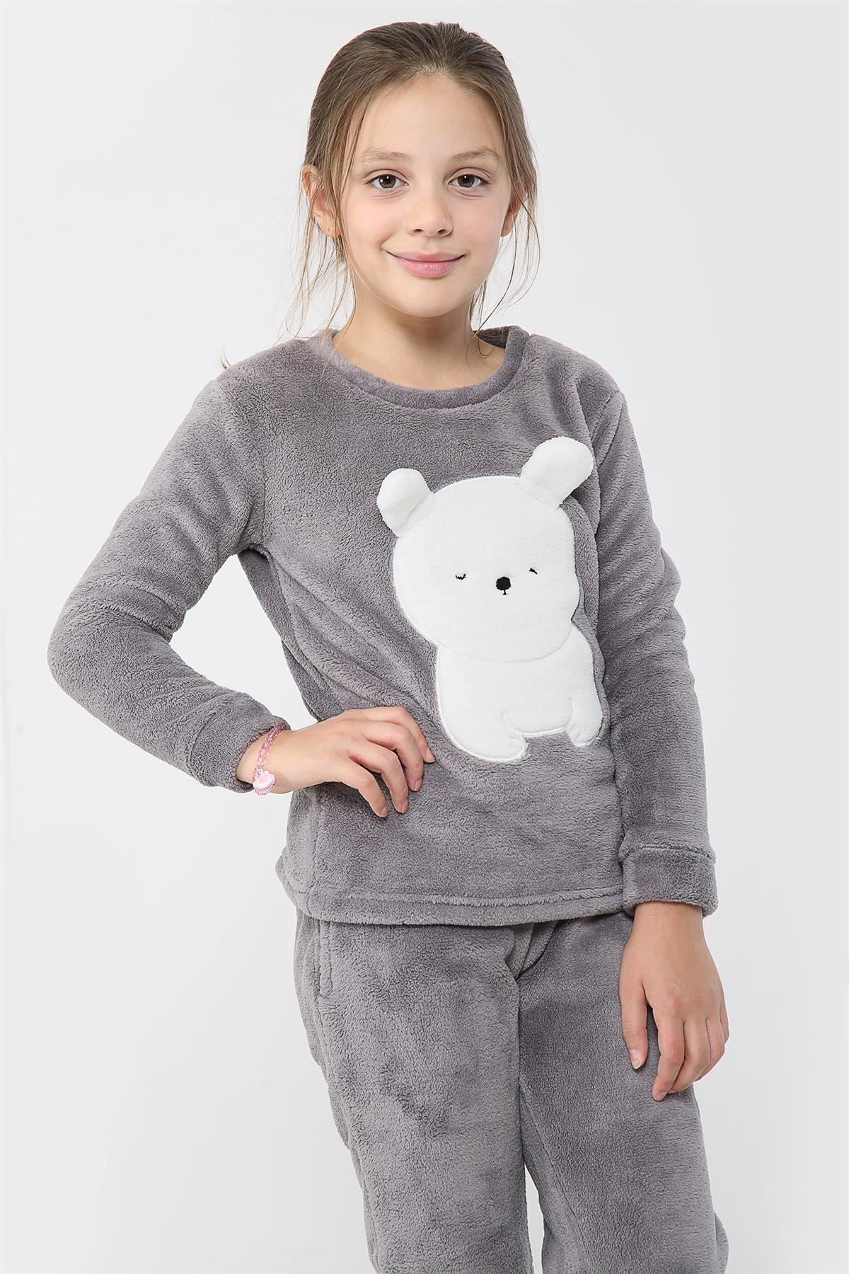 Girls  Polar Bear Print Extra Soft Pyjamas.