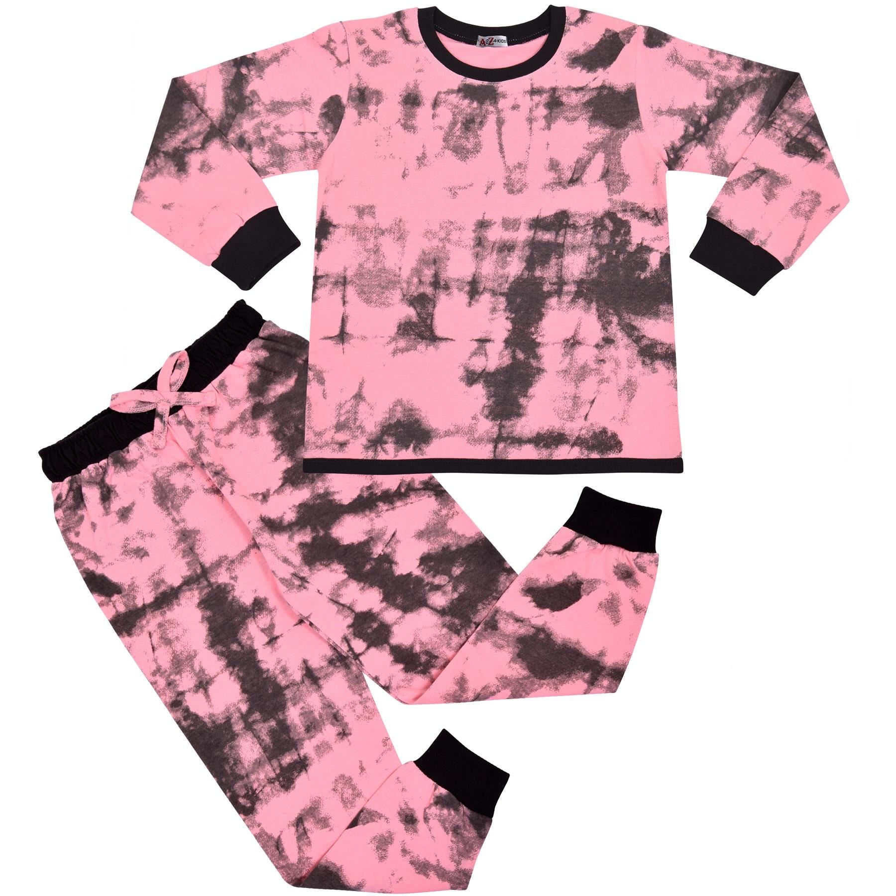 Kids Girls Tie Dye Print Pyjamas Set - Kids Clothing Store